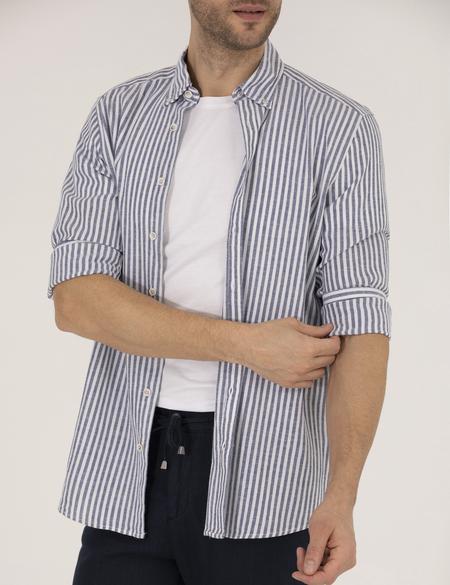 Lacivert Regular Fit Uzun Kollu Gömlek - 50269387006