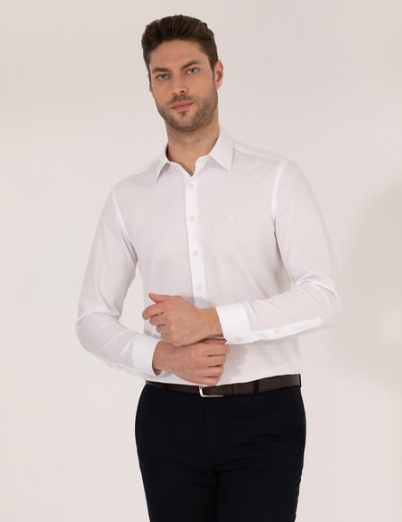 Beyaz Slim Fit Uzun Kollu Gömlek - 50269449024