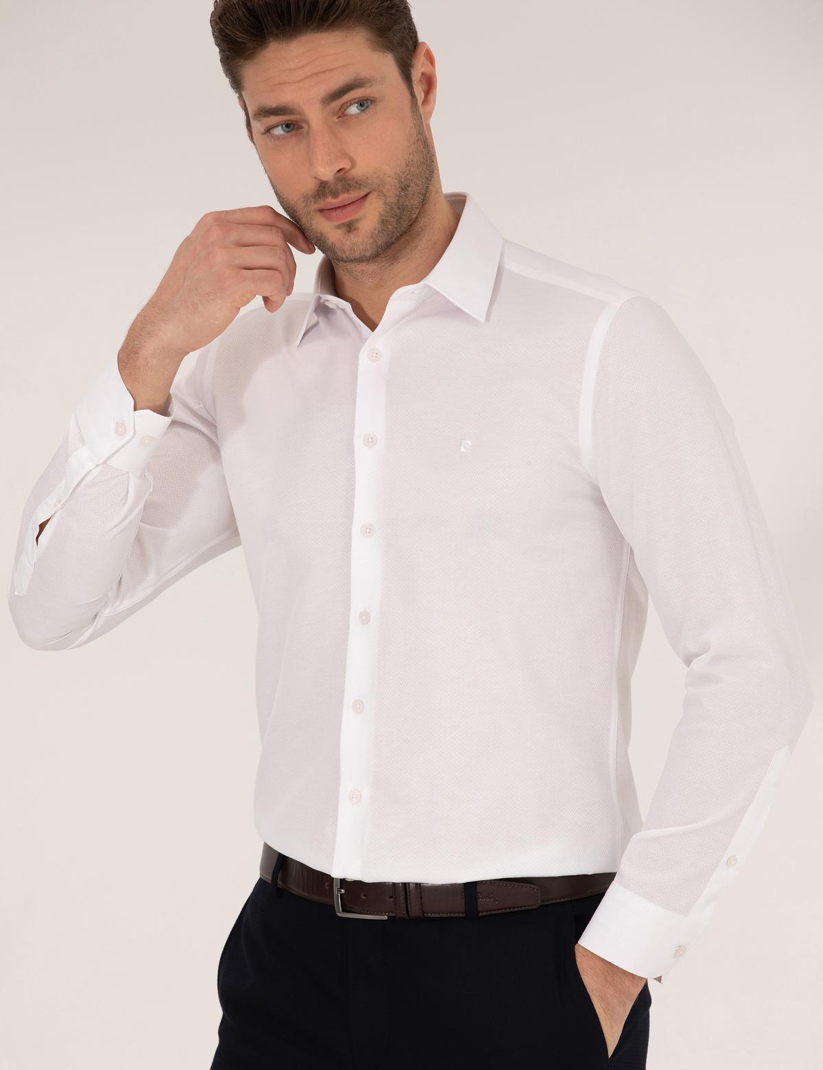 Beyaz Slim Fit Uzun Kollu Gömlek - 50269449024