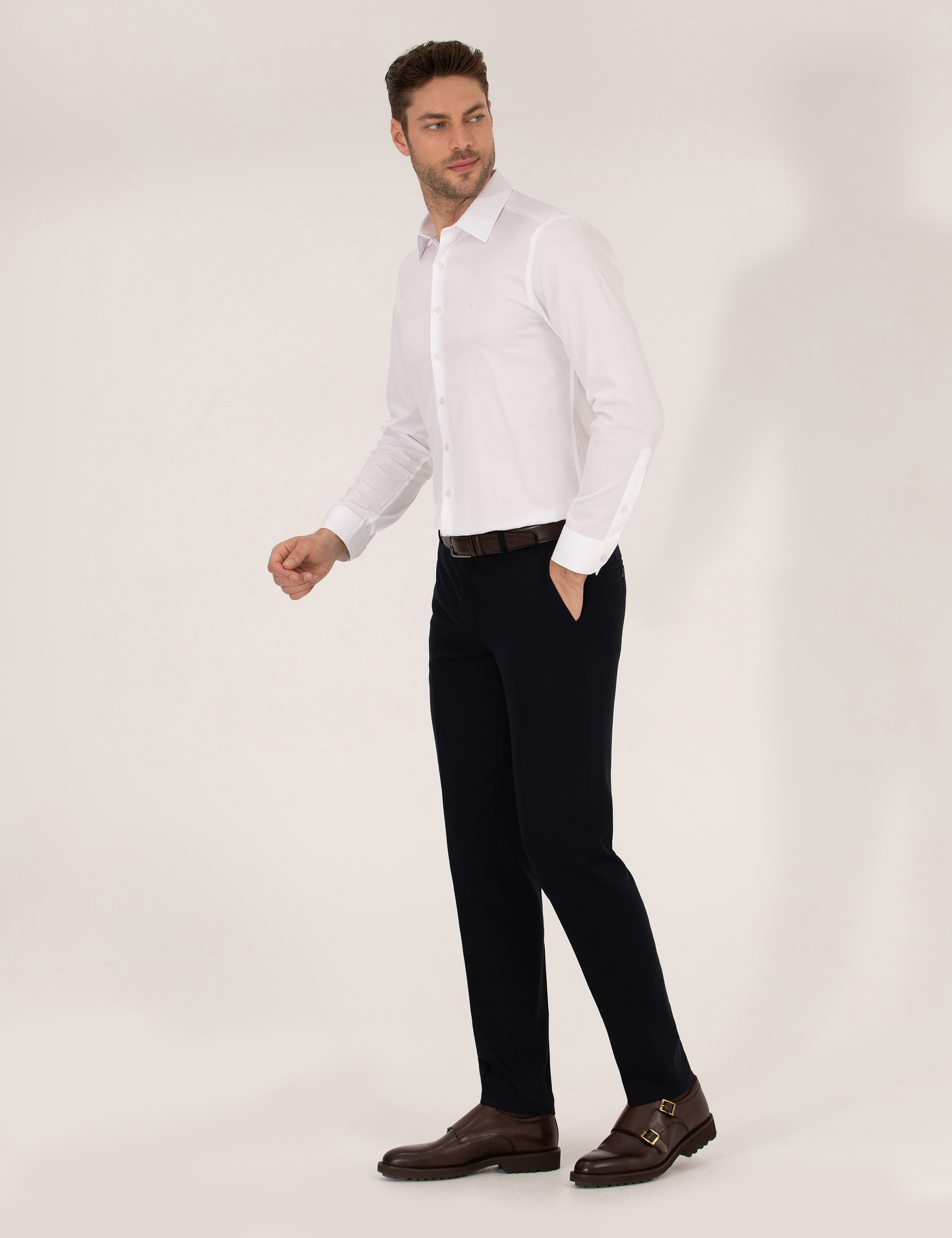 Pierre Cardin Beyaz Slim Fit Uzun Kollu Gömlek görsel 4