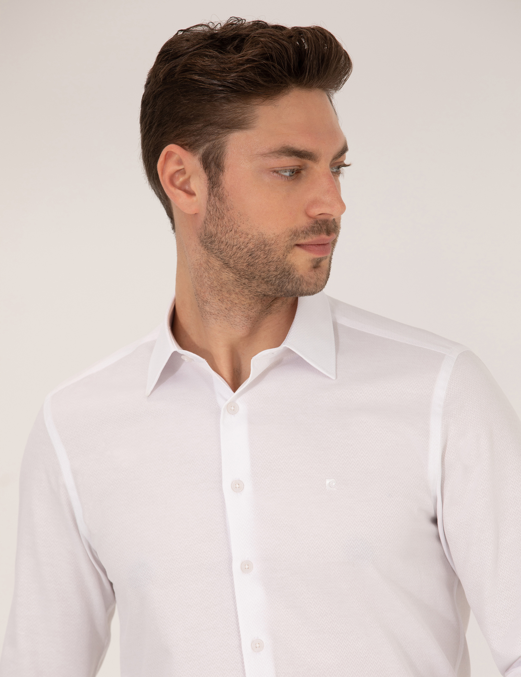 Pierre Cardin Beyaz Slim Fit Uzun Kollu Gömlek görsel 2