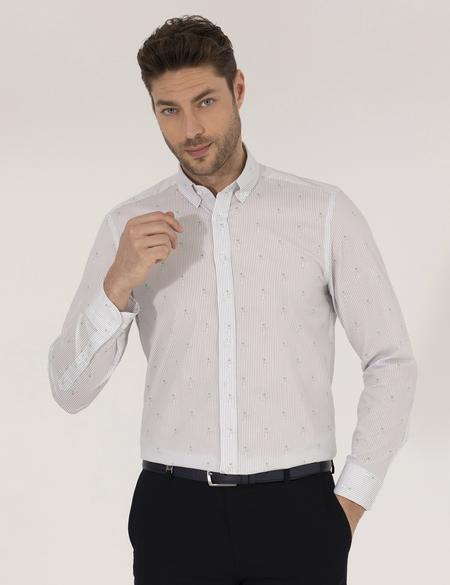 Açık Yeşil Slim Fit Uzun Kollu Gömlek - 50264896047
