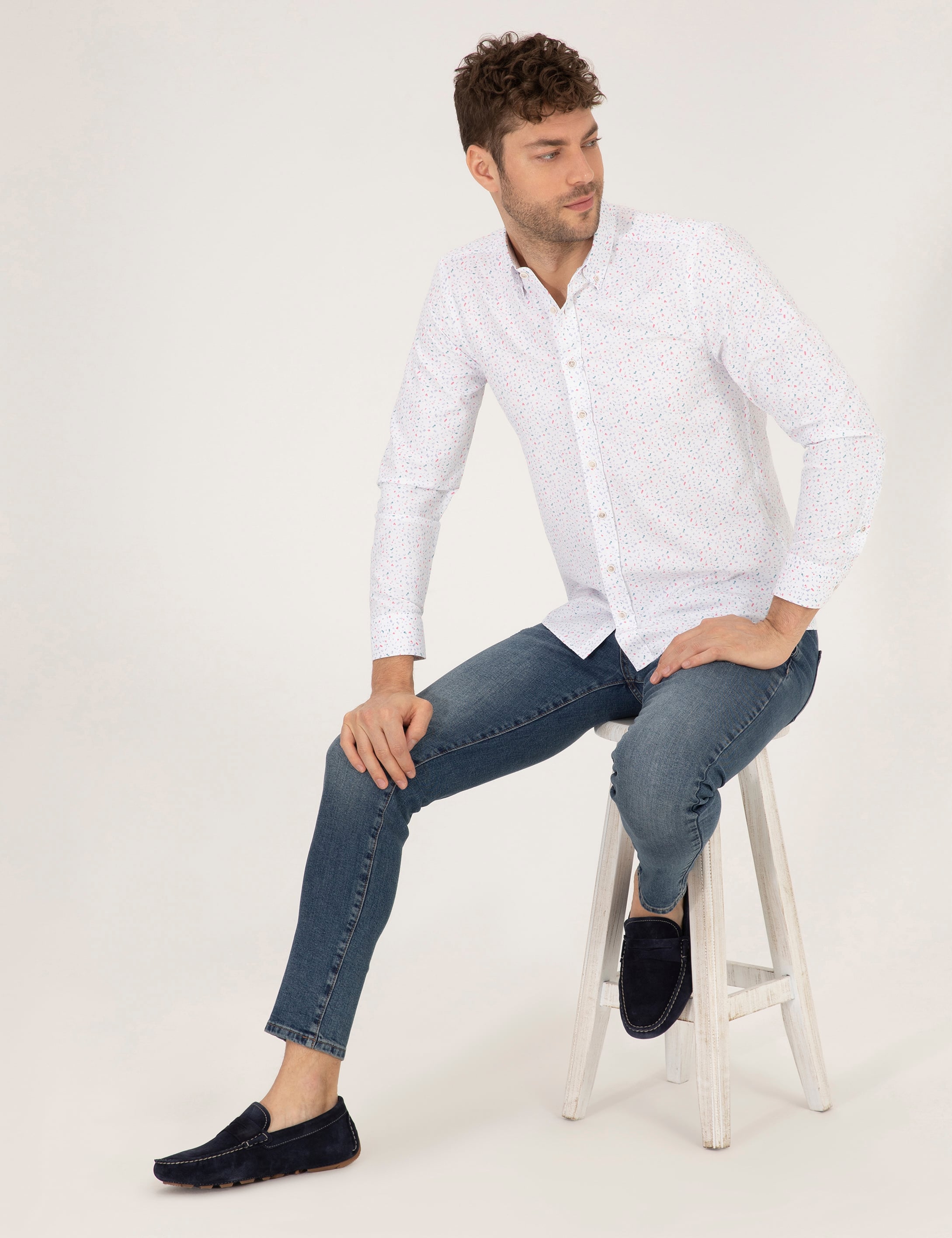 Pierre Cardin Pembe Slim Fit Uzun Kollu Gömlek görsel 4