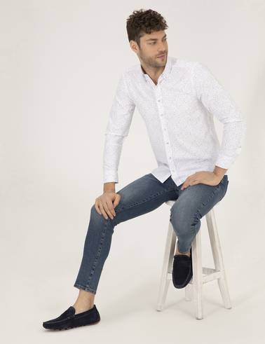 Pembe Slim Fit Uzun Kollu Gömlek