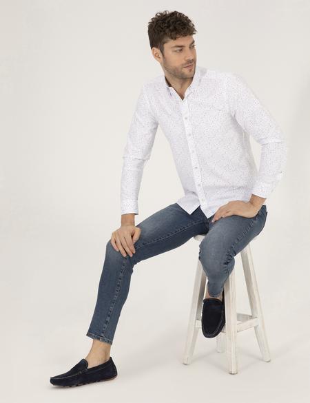 Pembe Slim Fit Uzun Kollu Gömlek - 50265075029