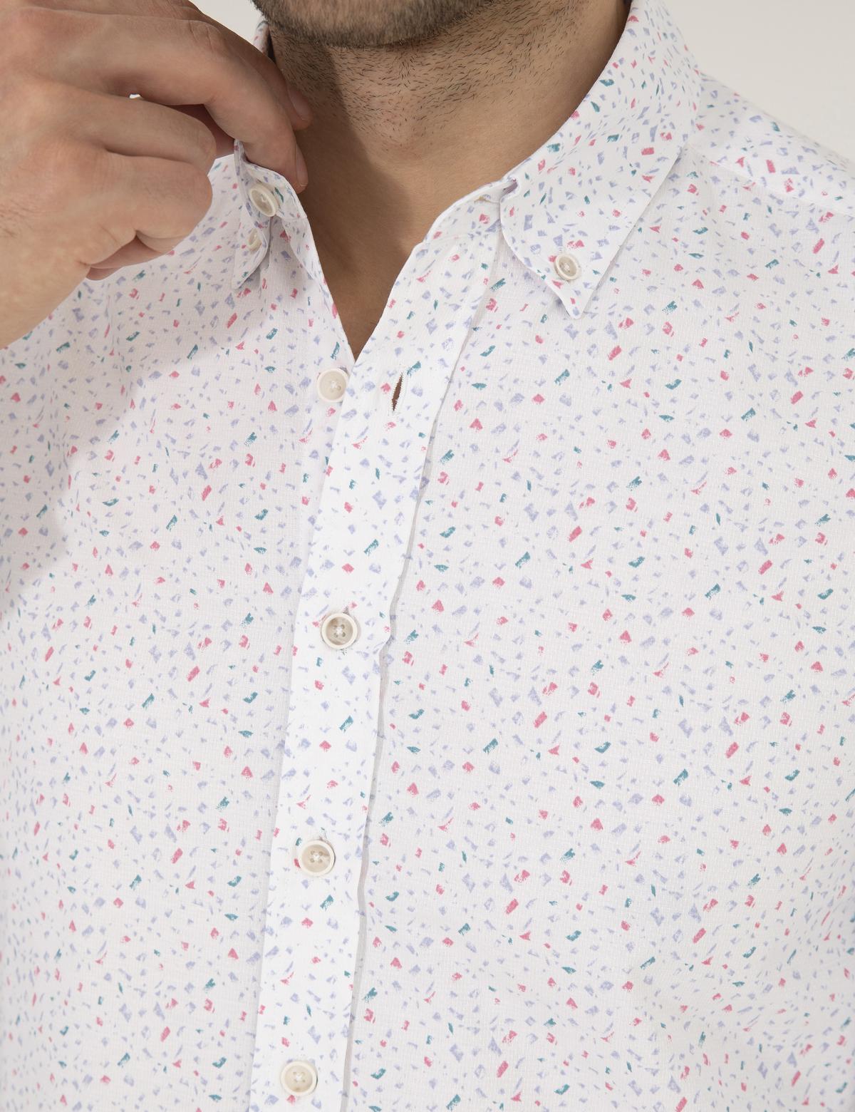 Pembe Slim Fit Uzun Kollu Gömlek - 50265075029