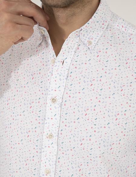 Pembe Slim Fit Uzun Kollu Gömlek - 50265075029