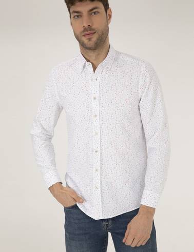 Pembe Slim Fit Uzun Kollu Gömlek
