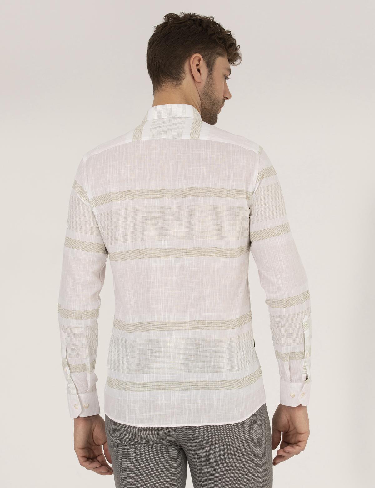 Yeşil Slim Fit Uzun Kollu Gömlek - 50249758020