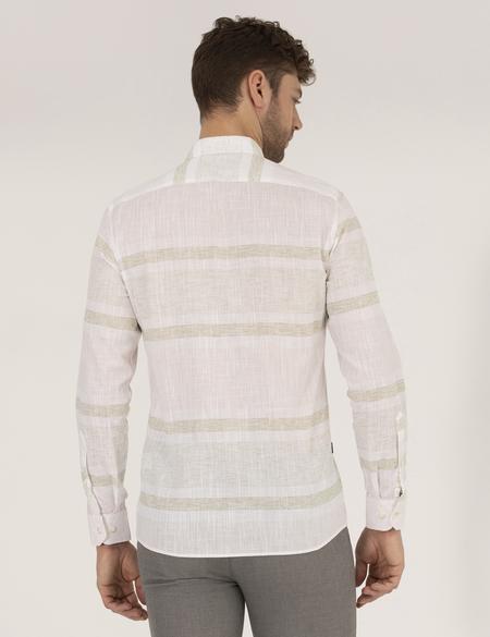 Yeşil Slim Fit Uzun Kollu Gömlek - 50249758020