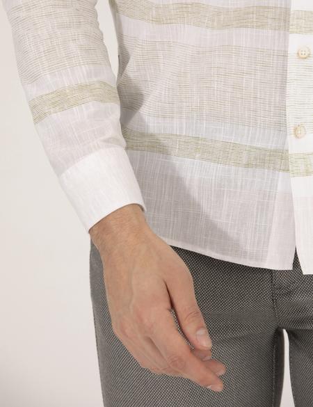 Yeşil Slim Fit Uzun Kollu Gömlek - 50249758020