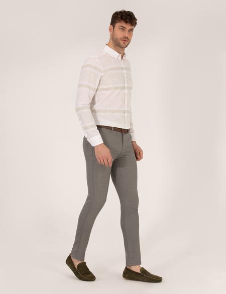 Yeşil Slim Fit Uzun Kollu Gömlek - 50249758020