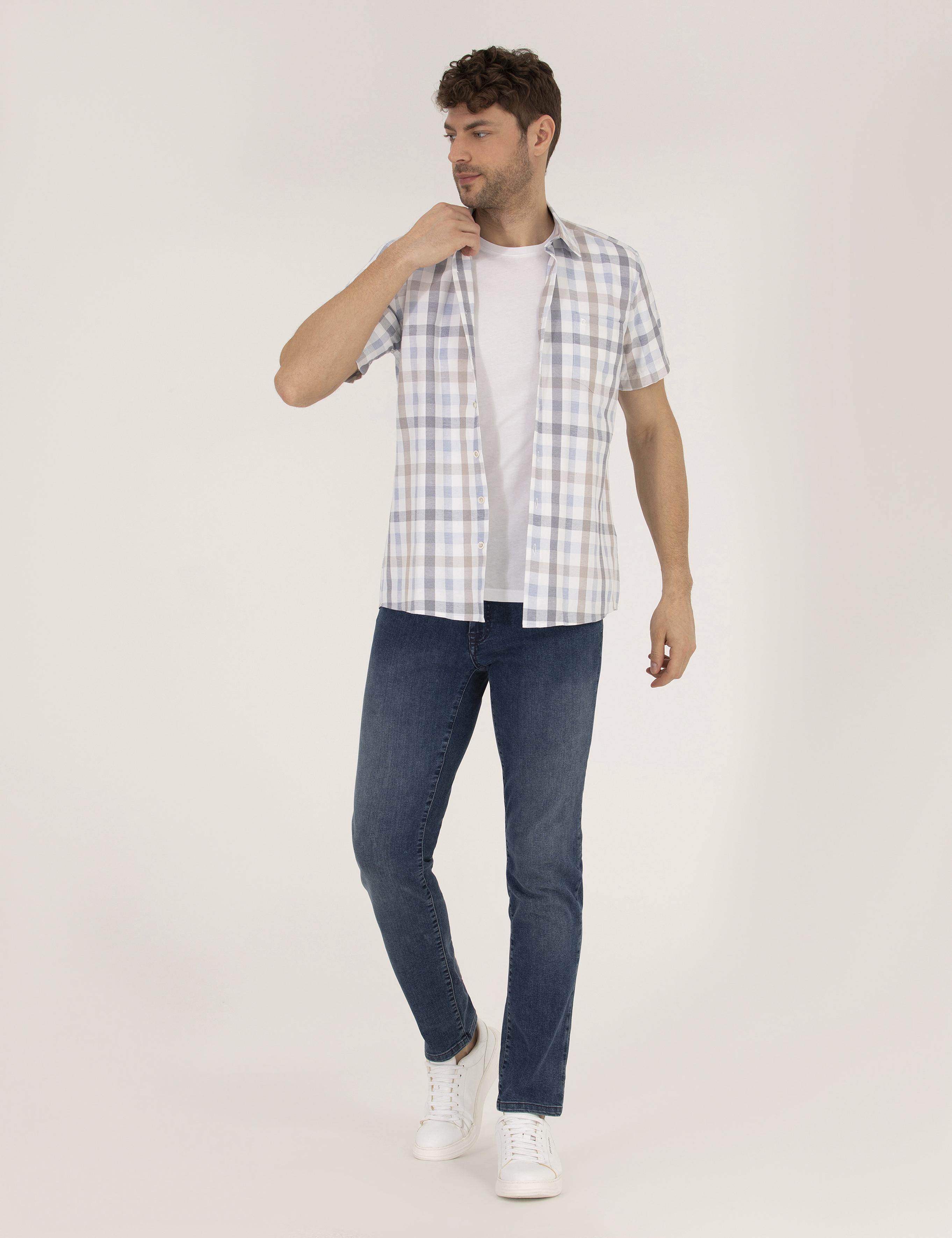 Mavi Regular Fit Kısa Kollu Gömlek