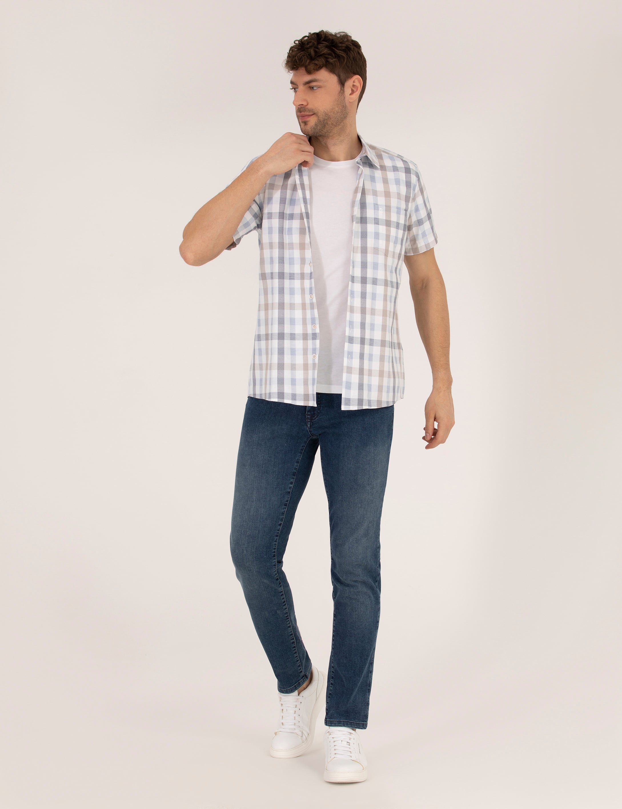 Mavi Regular Fit Kısa Kollu Gömlek
