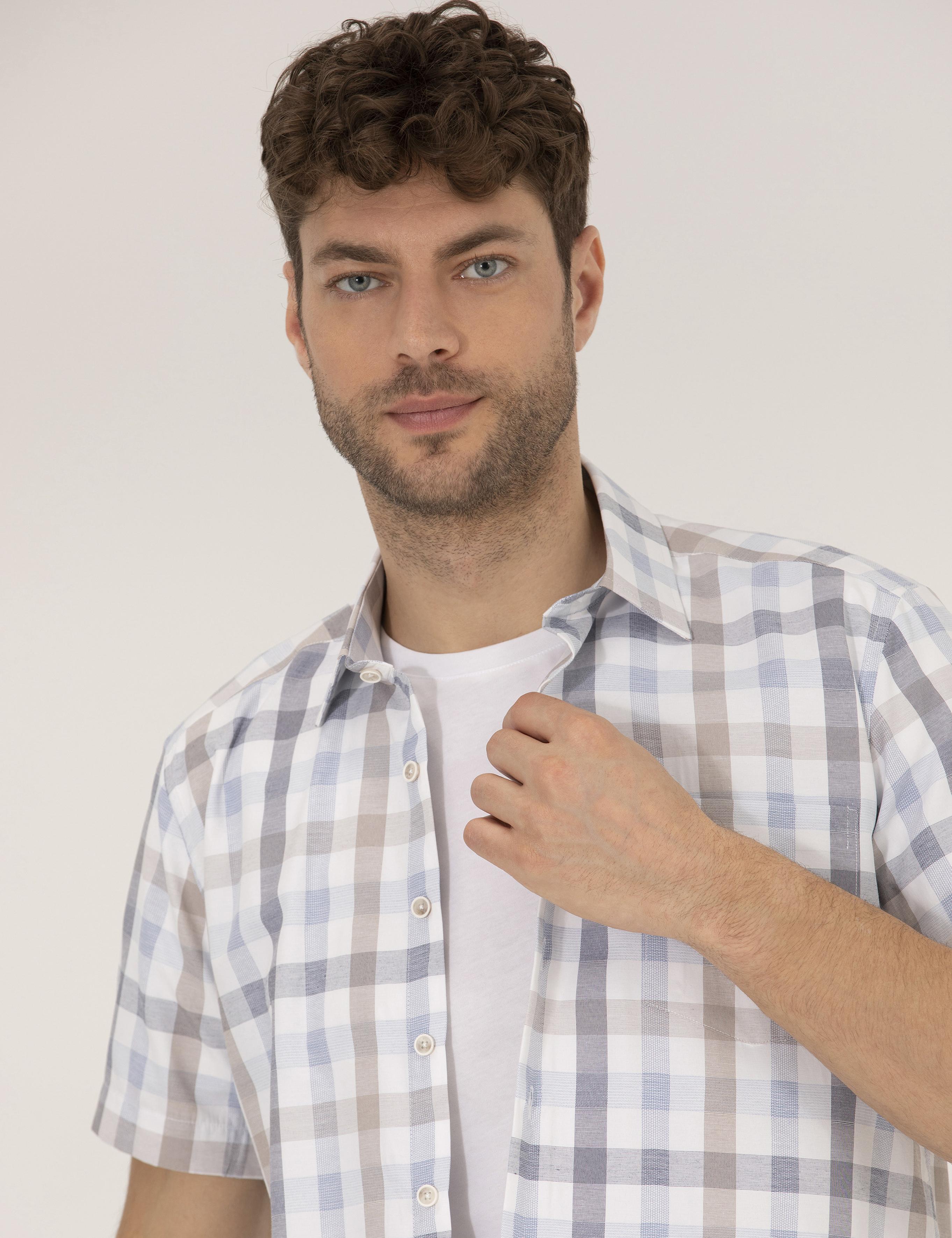 Mavi Regular Fit Kısa Kollu Gömlek