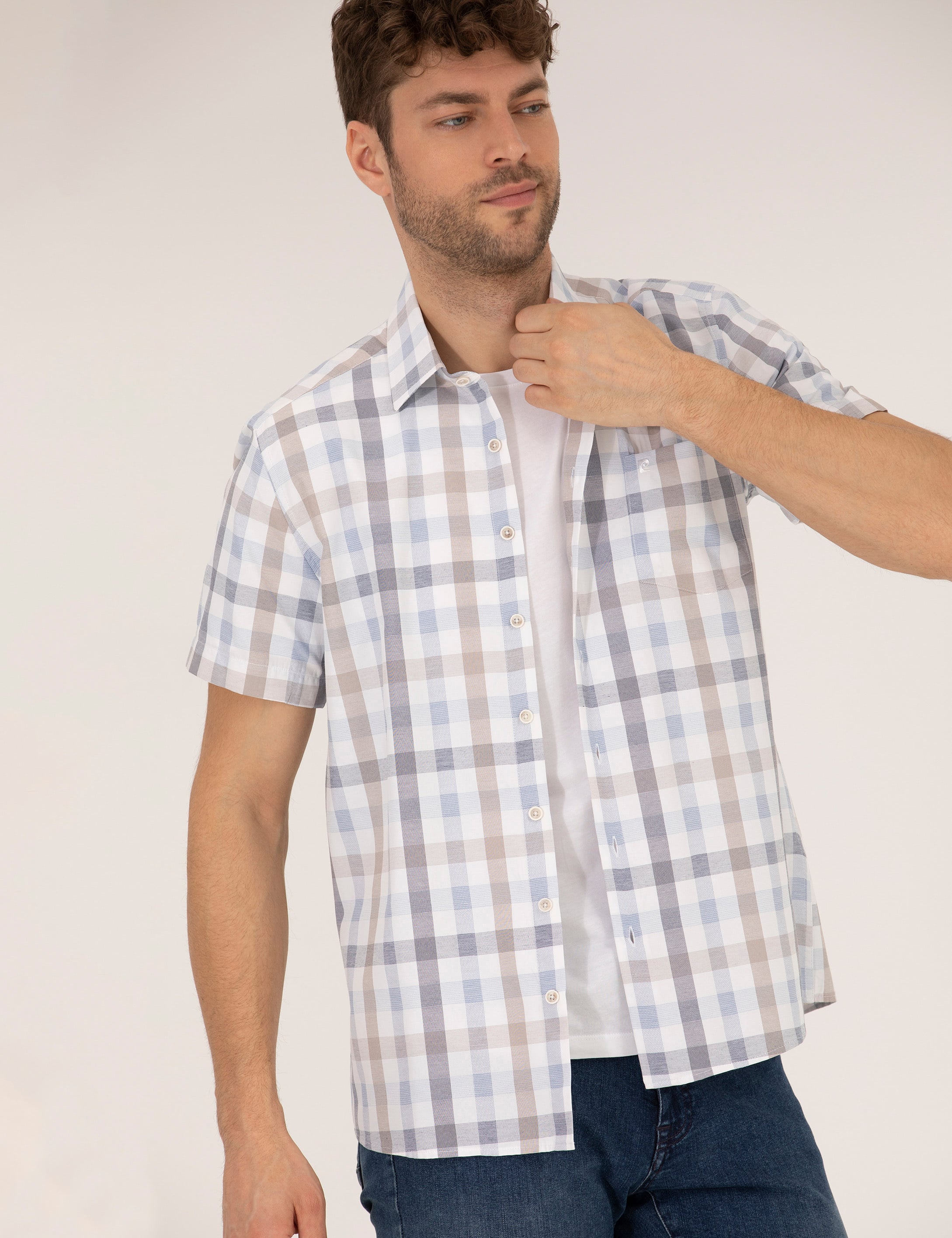 Mavi Regular Fit Kısa Kollu Gömlek