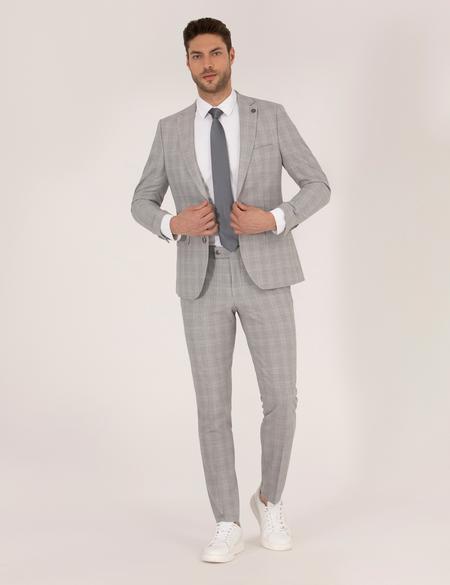 Gri Süper Slim Takım Elbise - 50261782002