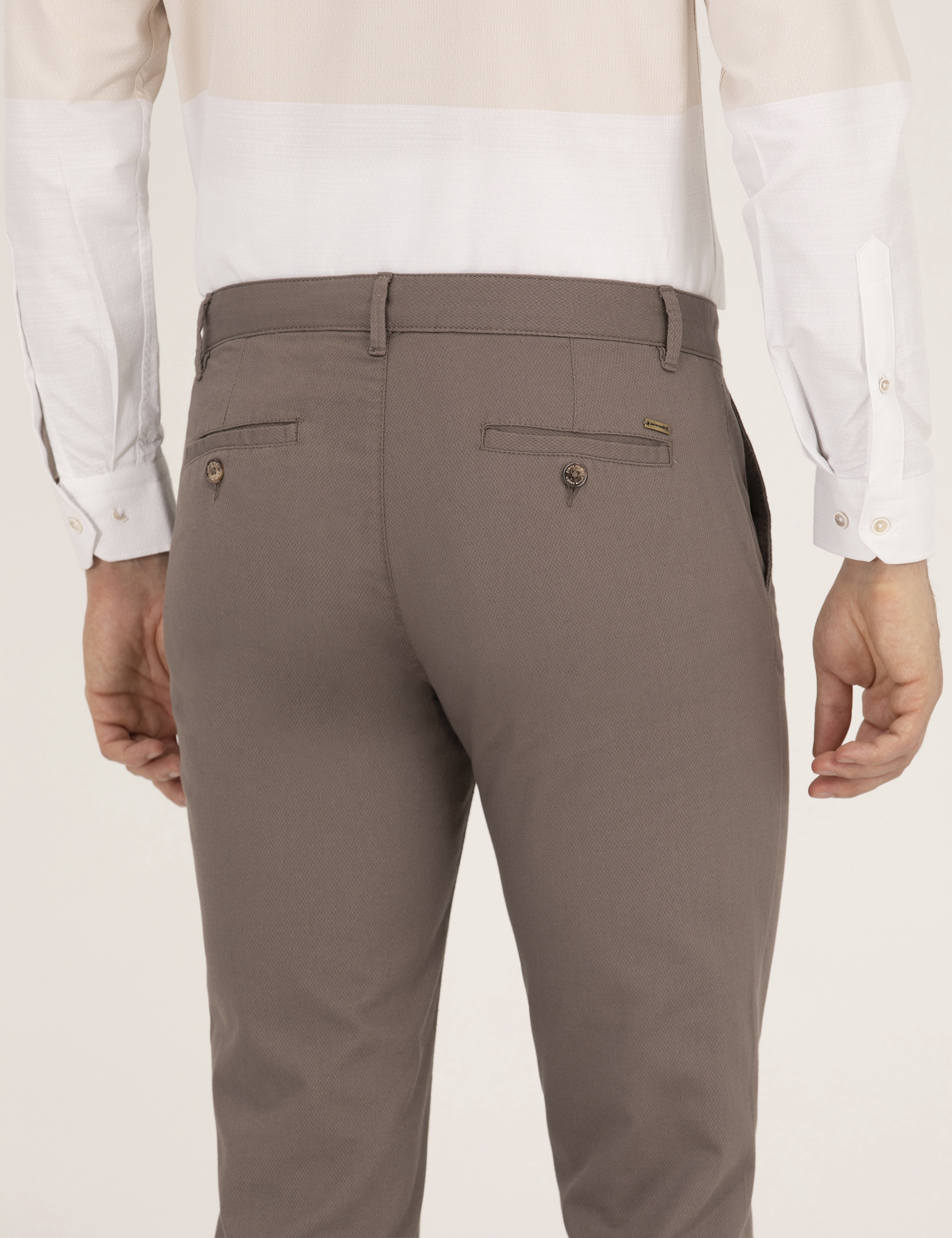 Açık Kahverengi Regular Fit Kanvas Pantolon - Image 7