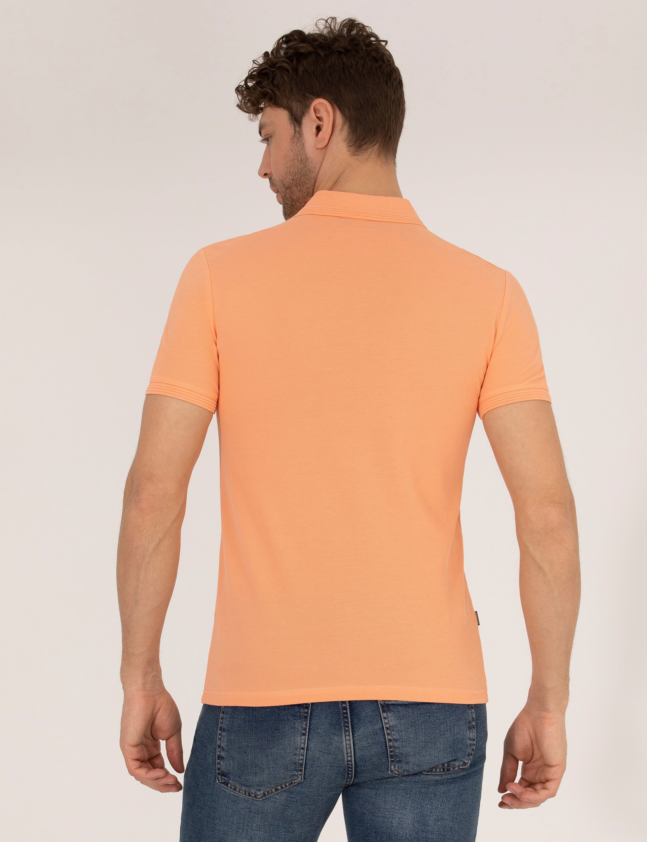 Somon Slim Fit Polo Yaka Basic Tişört - Image 5