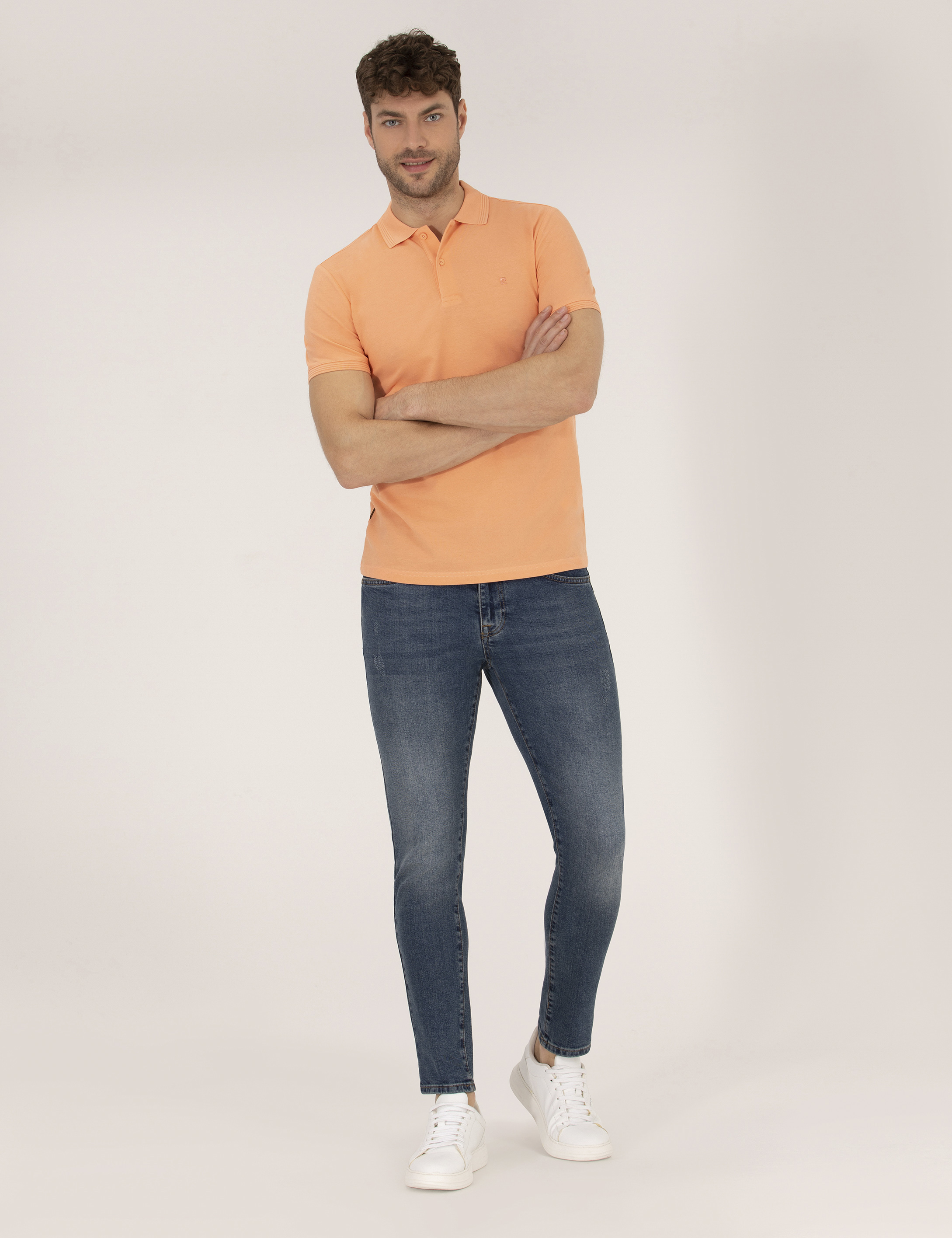 Somon Slim Fit Polo Yaka Basic Tişört - Image 4