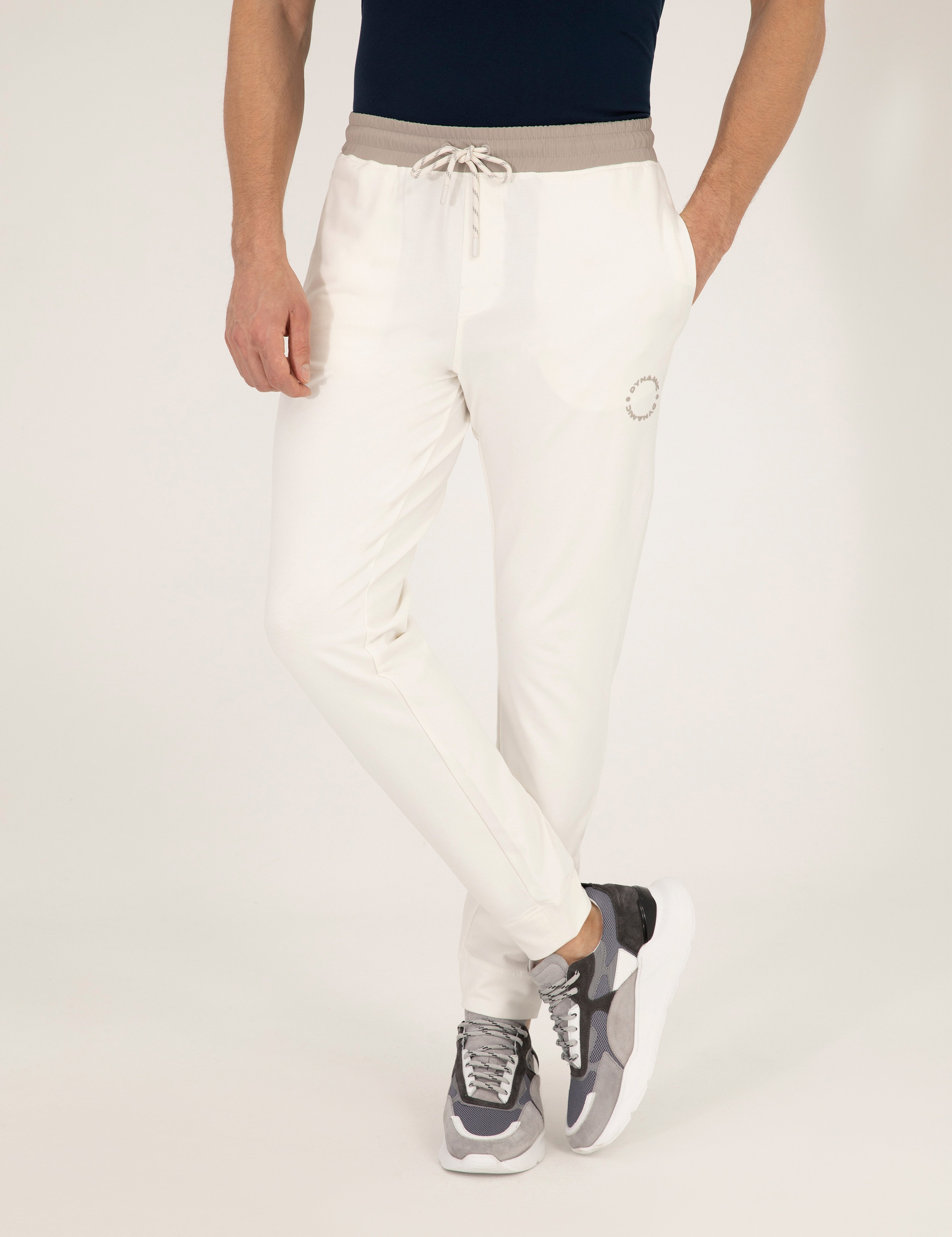 Ekru Slim Fit Eşofman Altı - Image 2