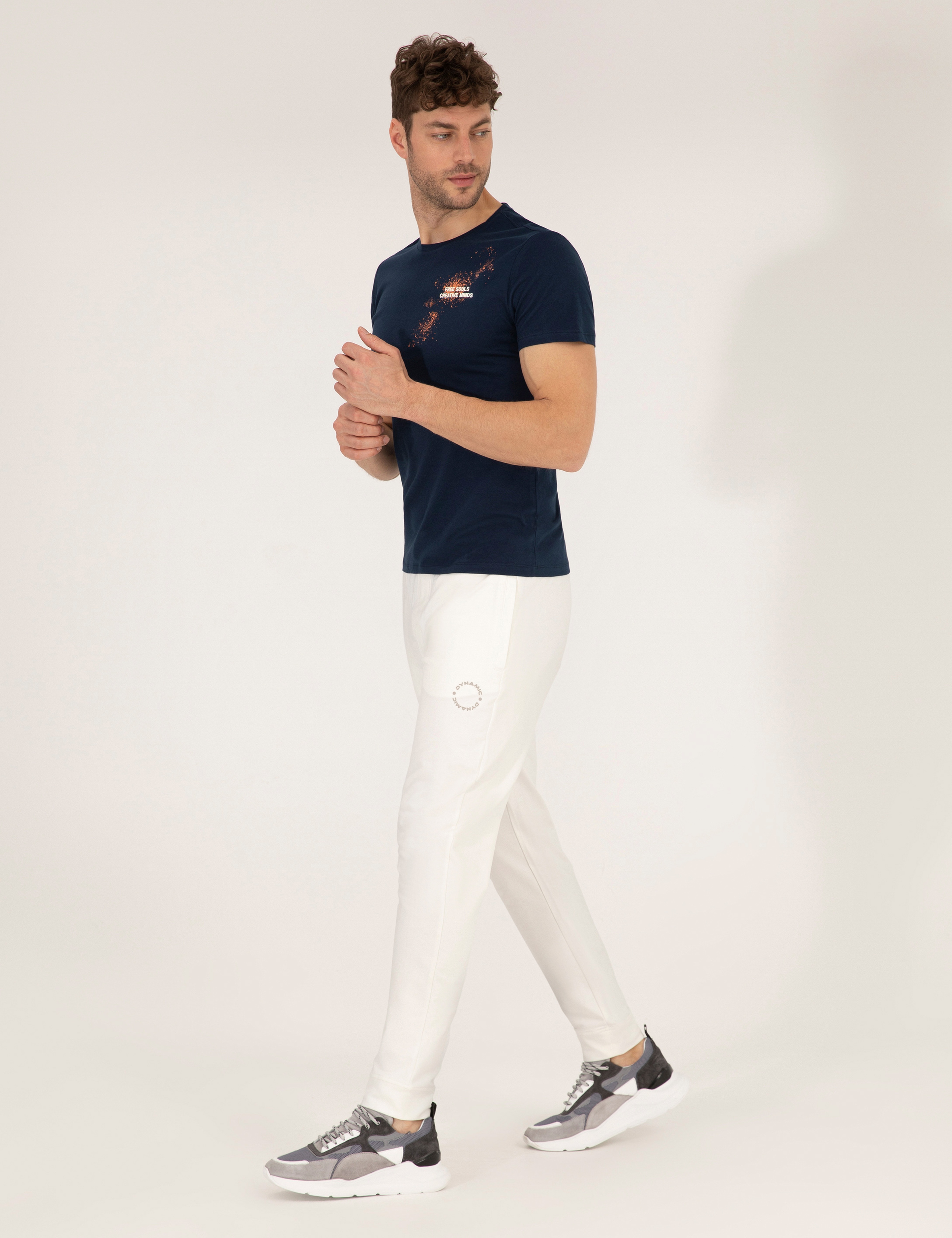 Ekru Slim Fit Eşofman Altı - Image 3