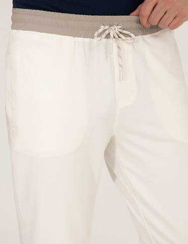 Ekru Slim Fit Eşofman Altı