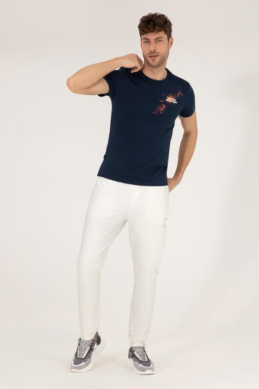 Ekru Slim Fit Eşofman Altı