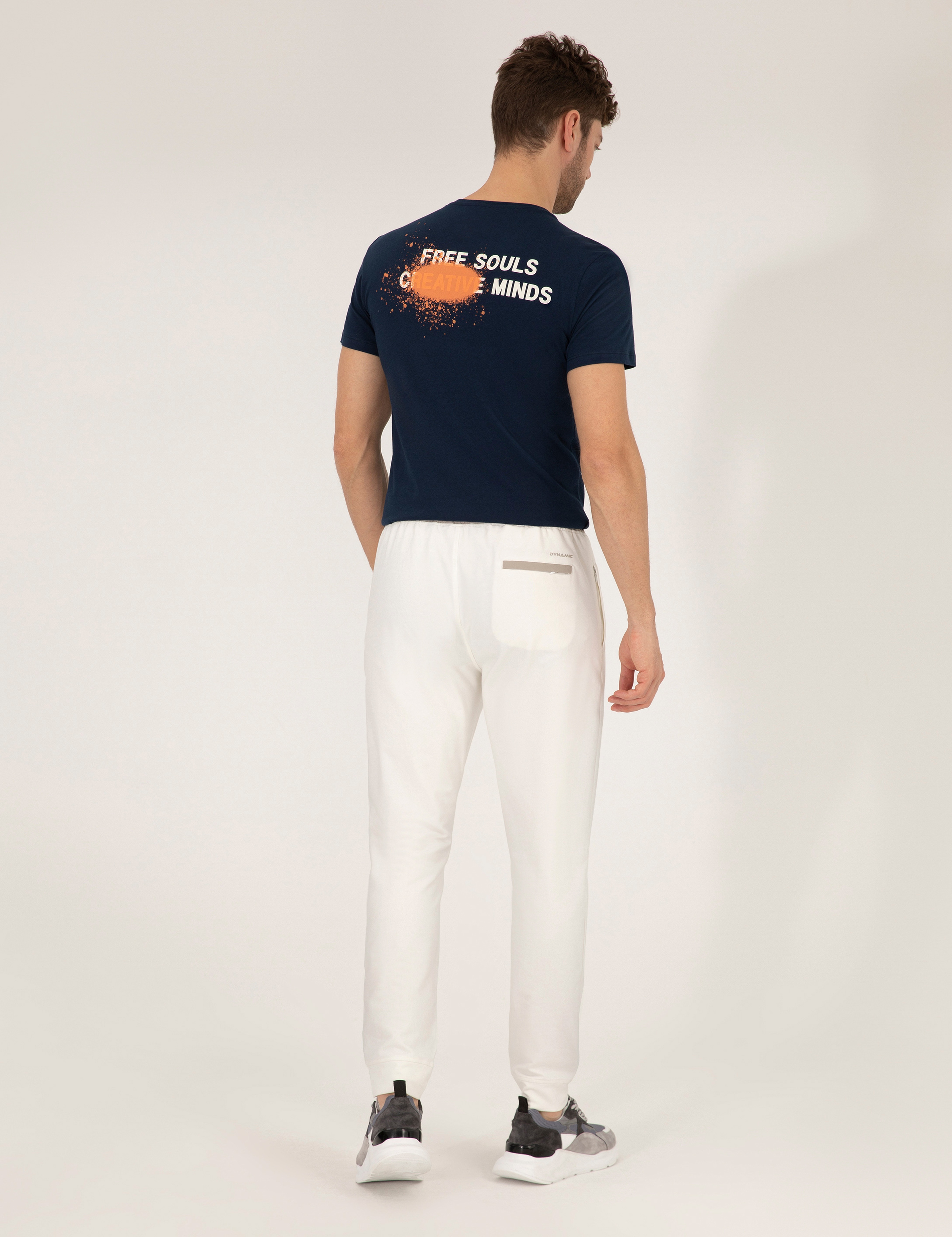 Ekru Slim Fit Eşofman Altı - Image 4