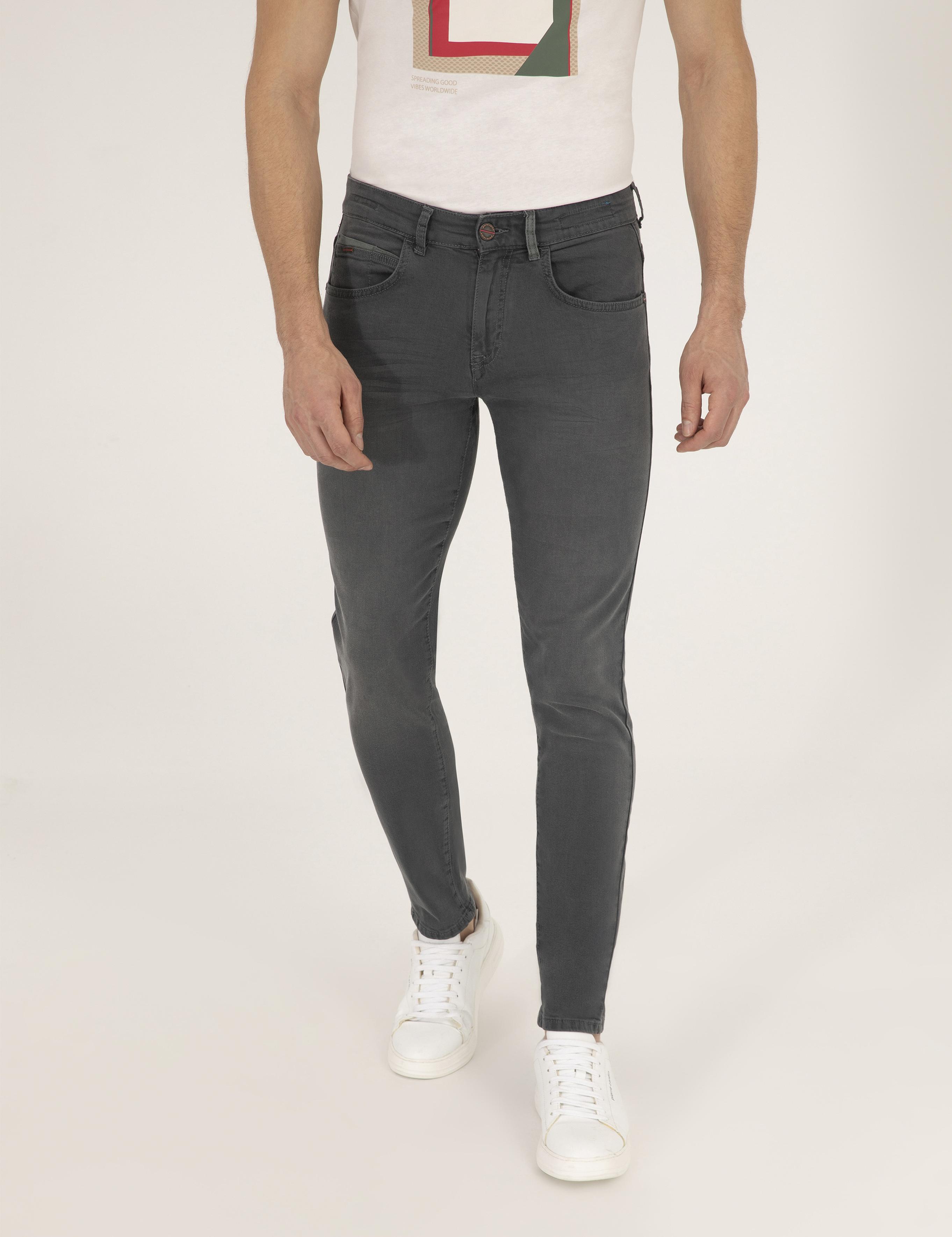 Koyu Gri Slim Fit Jean Pantolon
