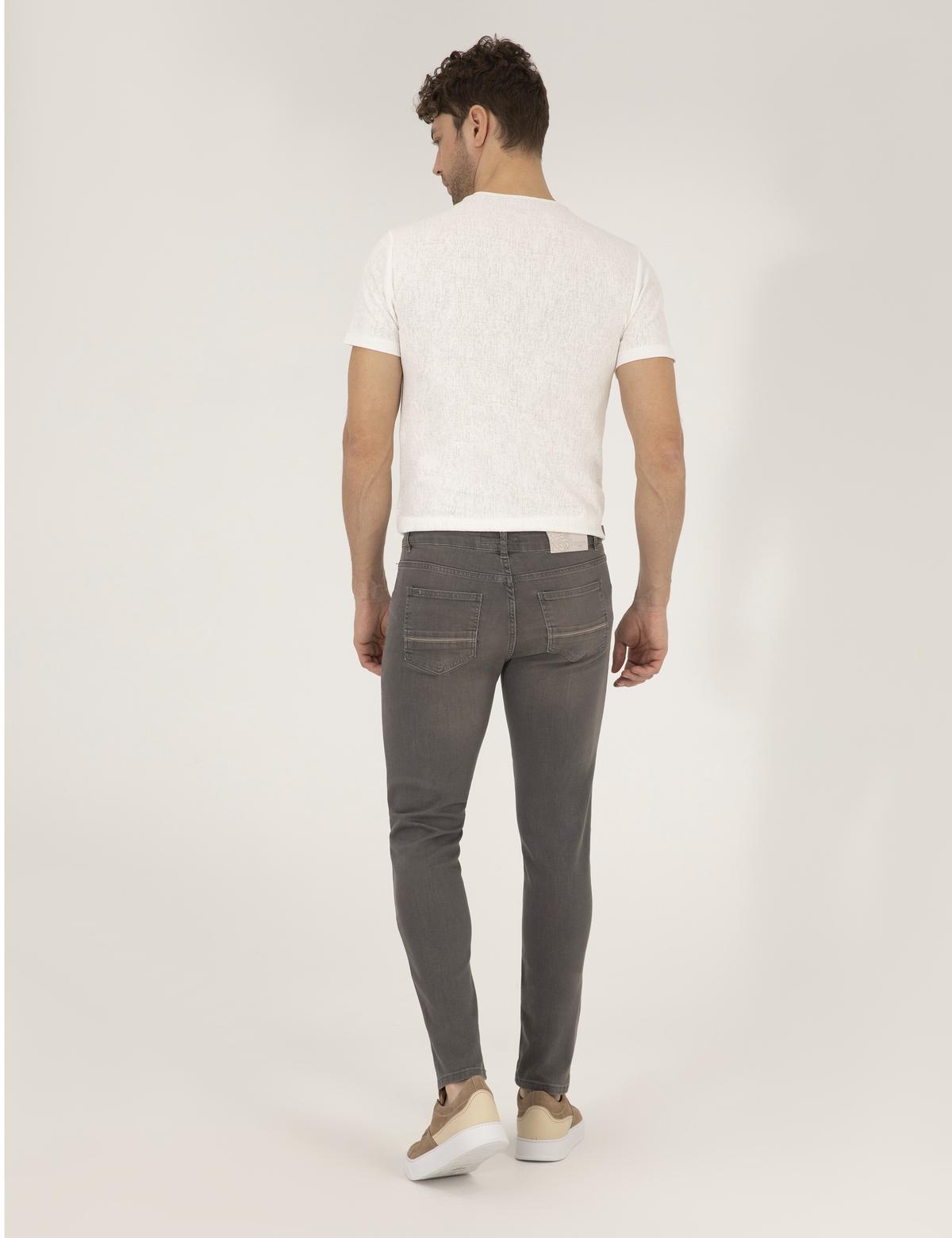 Koyu Gri Slim Fit Jean Pantolon - 50265297062