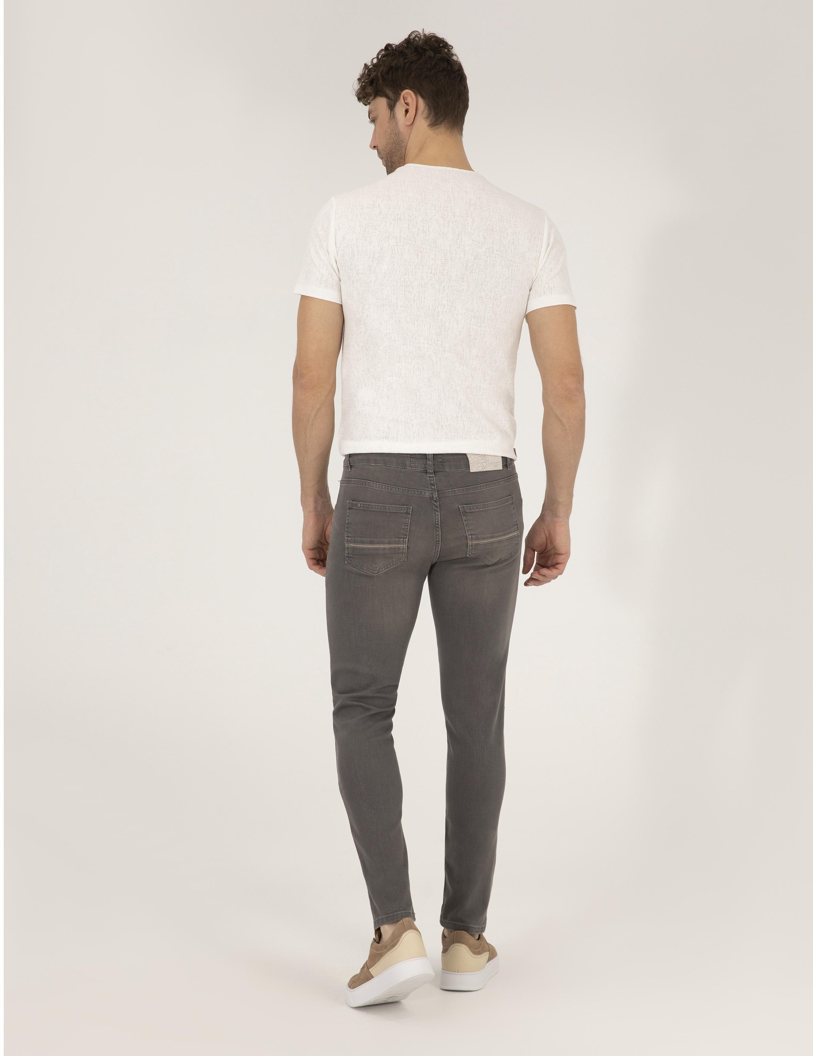 Koyu Gri Slim Fit Jean Pantolon