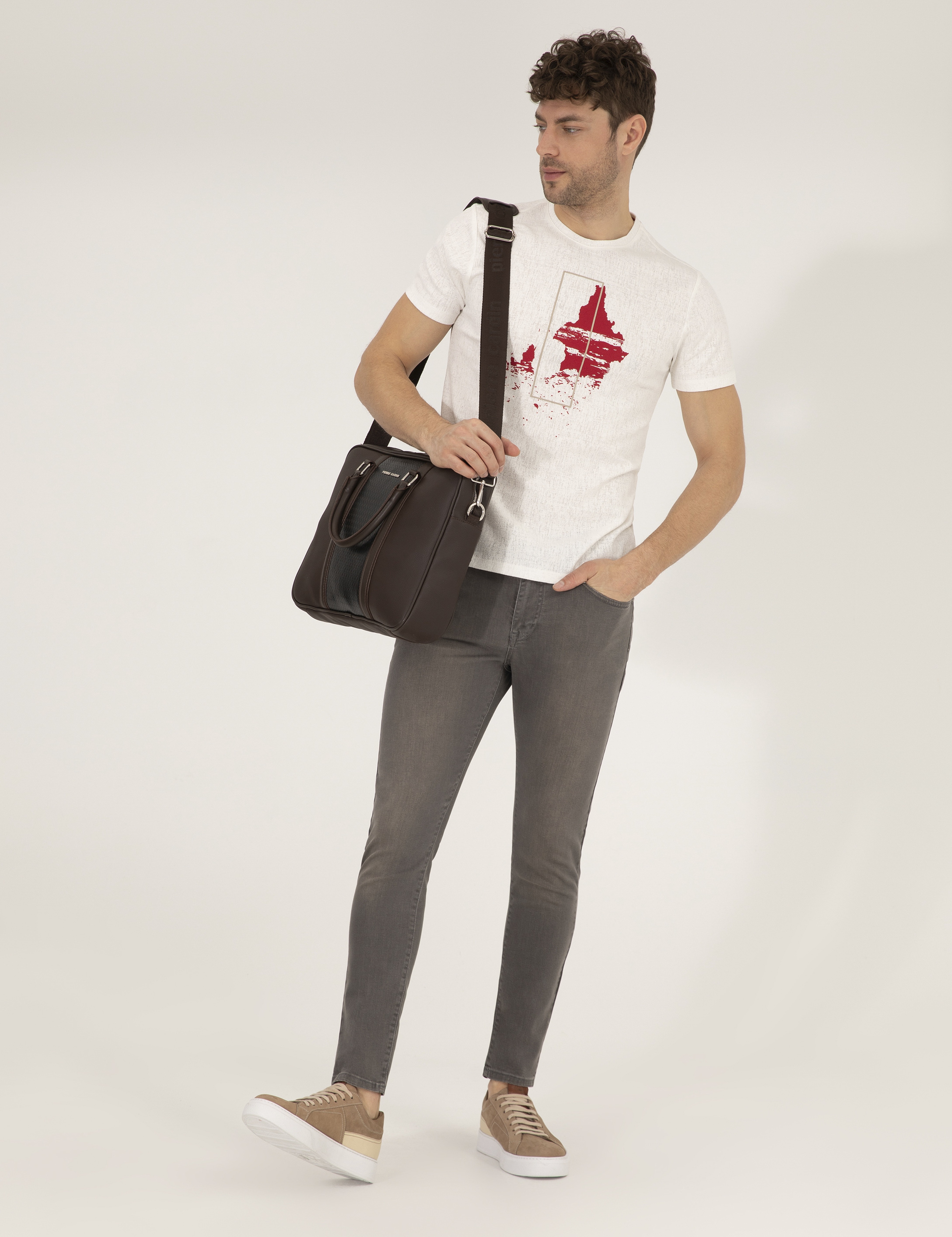 Koyu Gri Slim Fit Jean Pantolon - Image 3