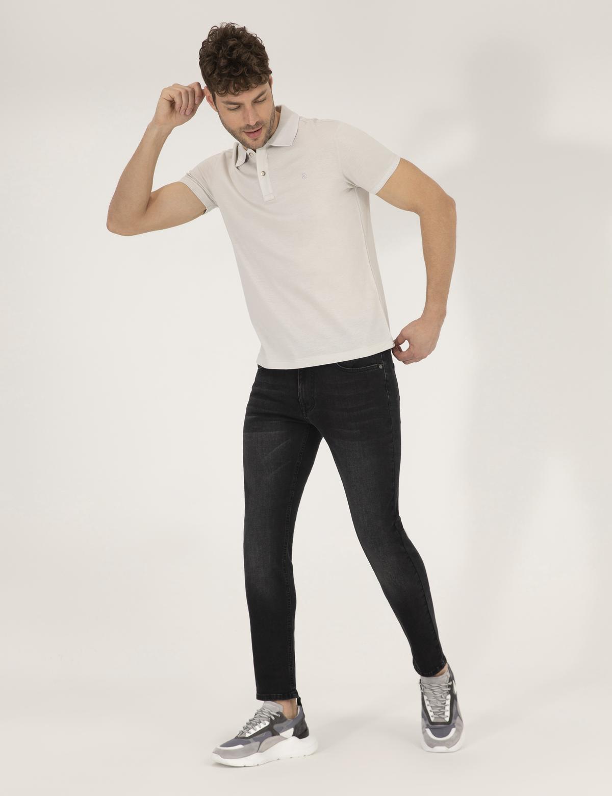 Siyah Slim Fit Jean Pantolon