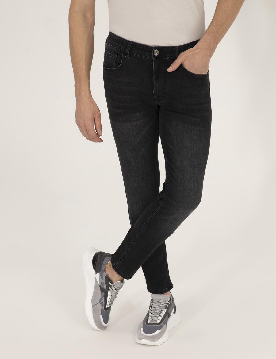 Siyah Slim Fit Jean Pantolon