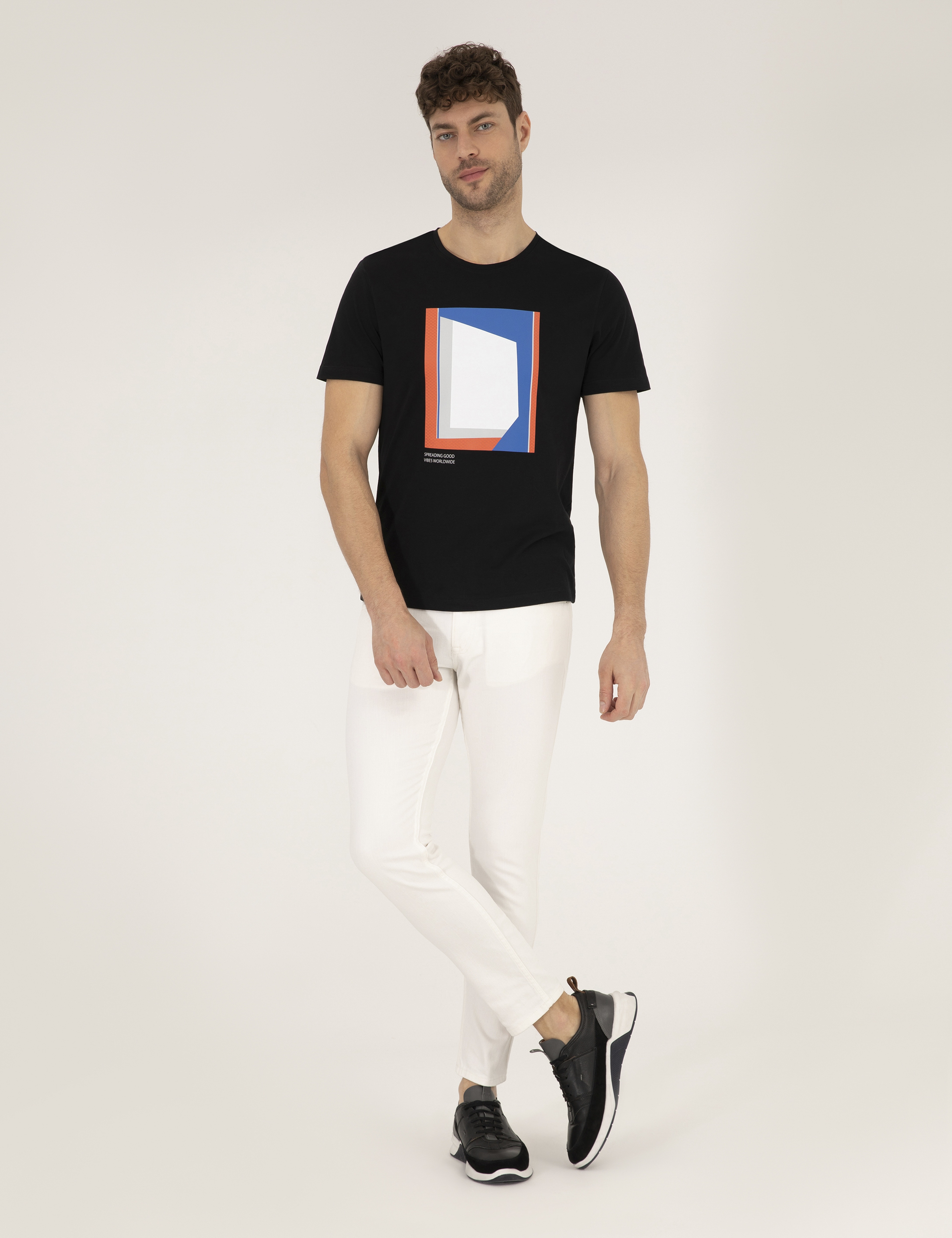 Ekru Slim Fit Jean Pantolon - Image 1
