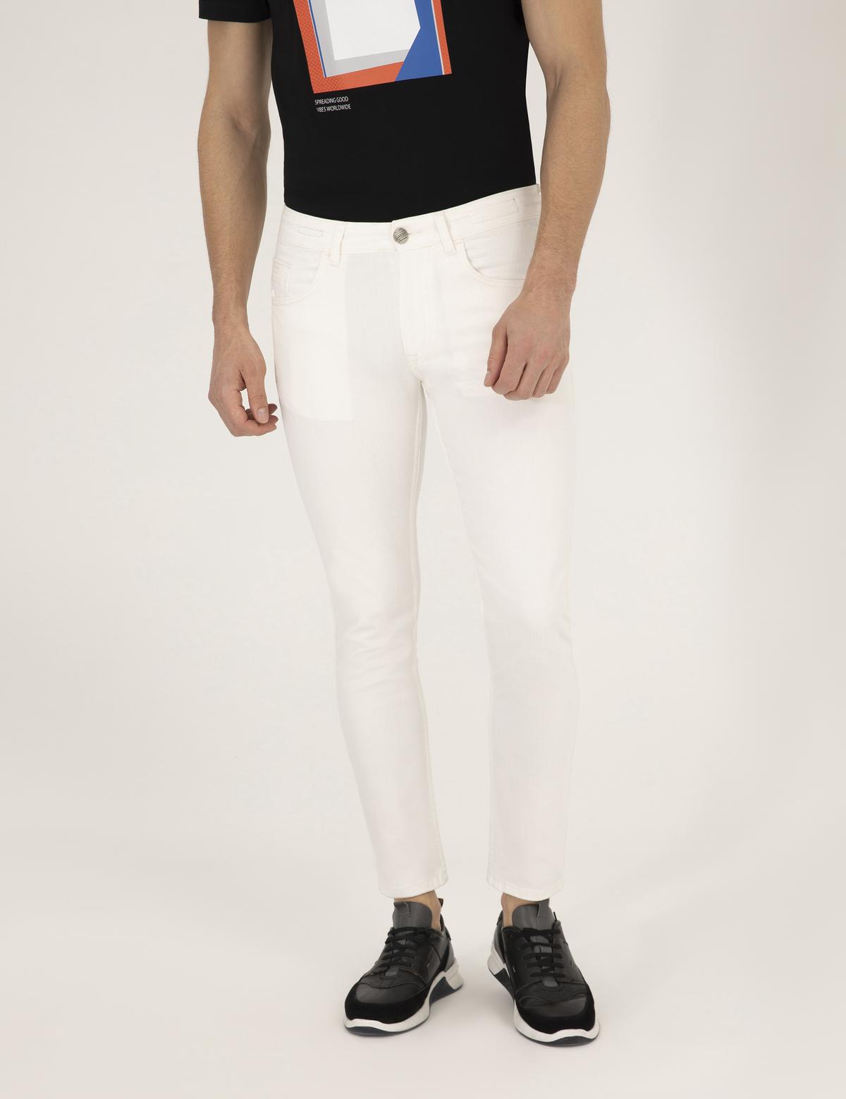 Ekru Slim Fit Jean Pantolon - 50267655087