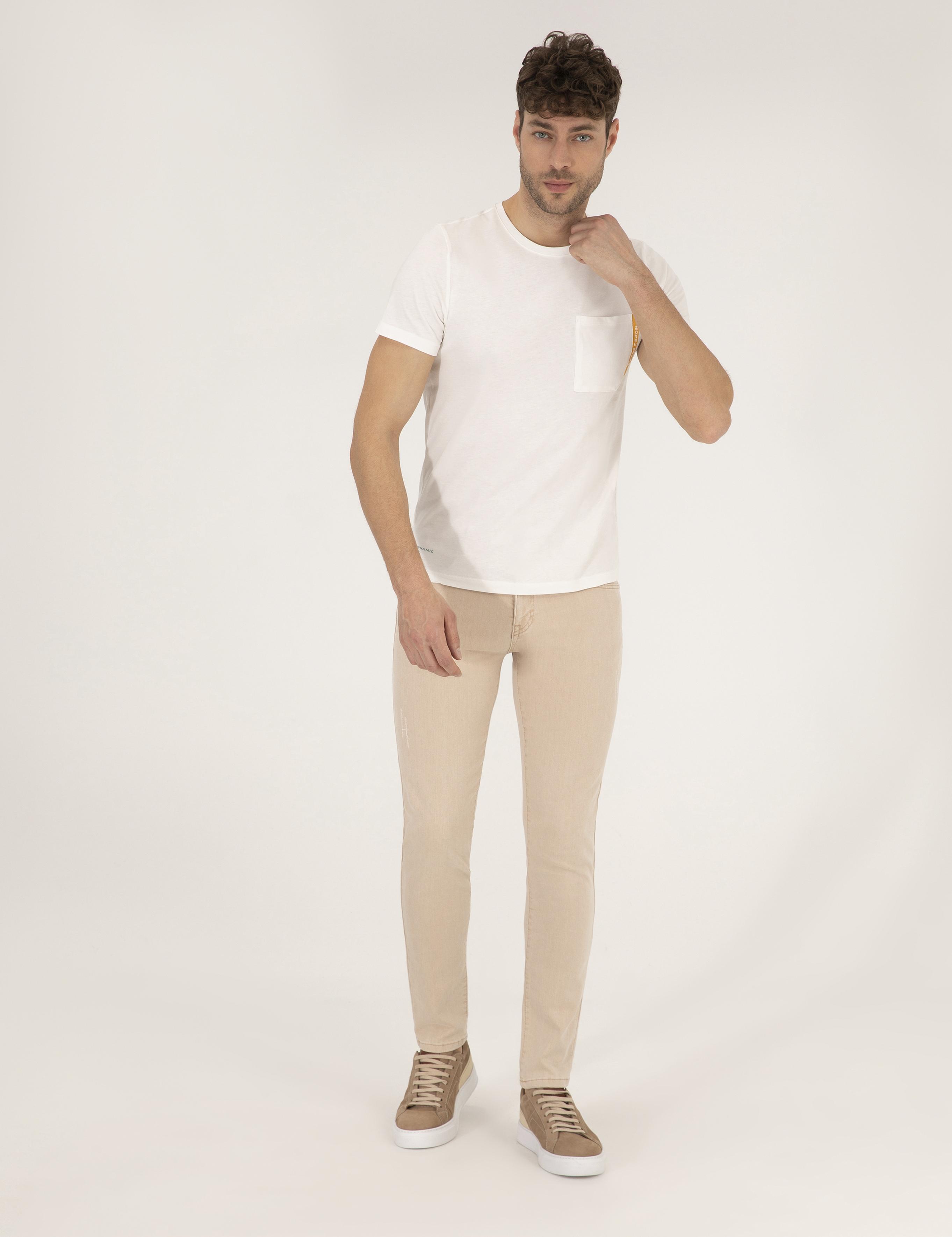 Bej Slim Fit Jean Pantolon