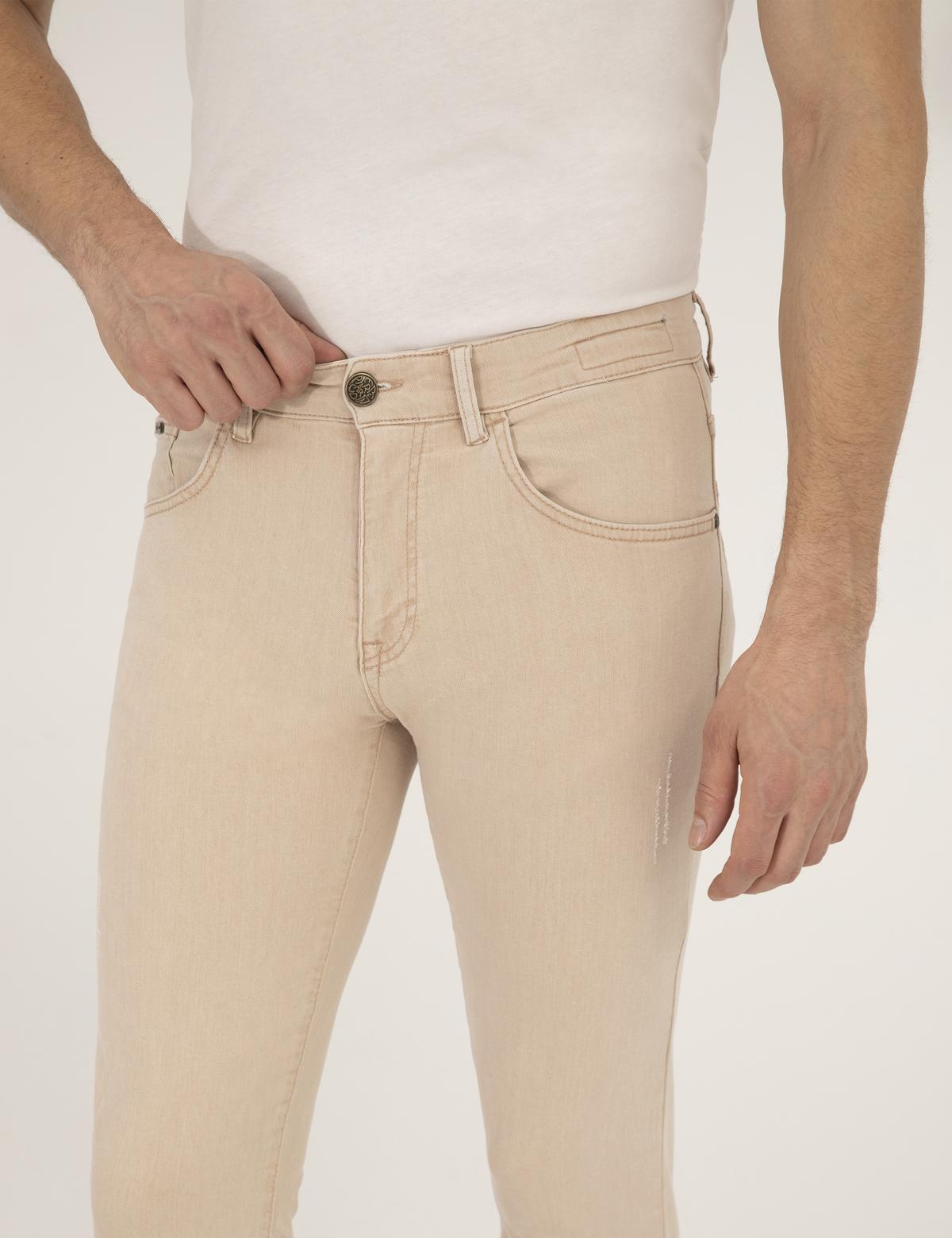 Bej Slim Fit Jean Pantolon - 50267820108