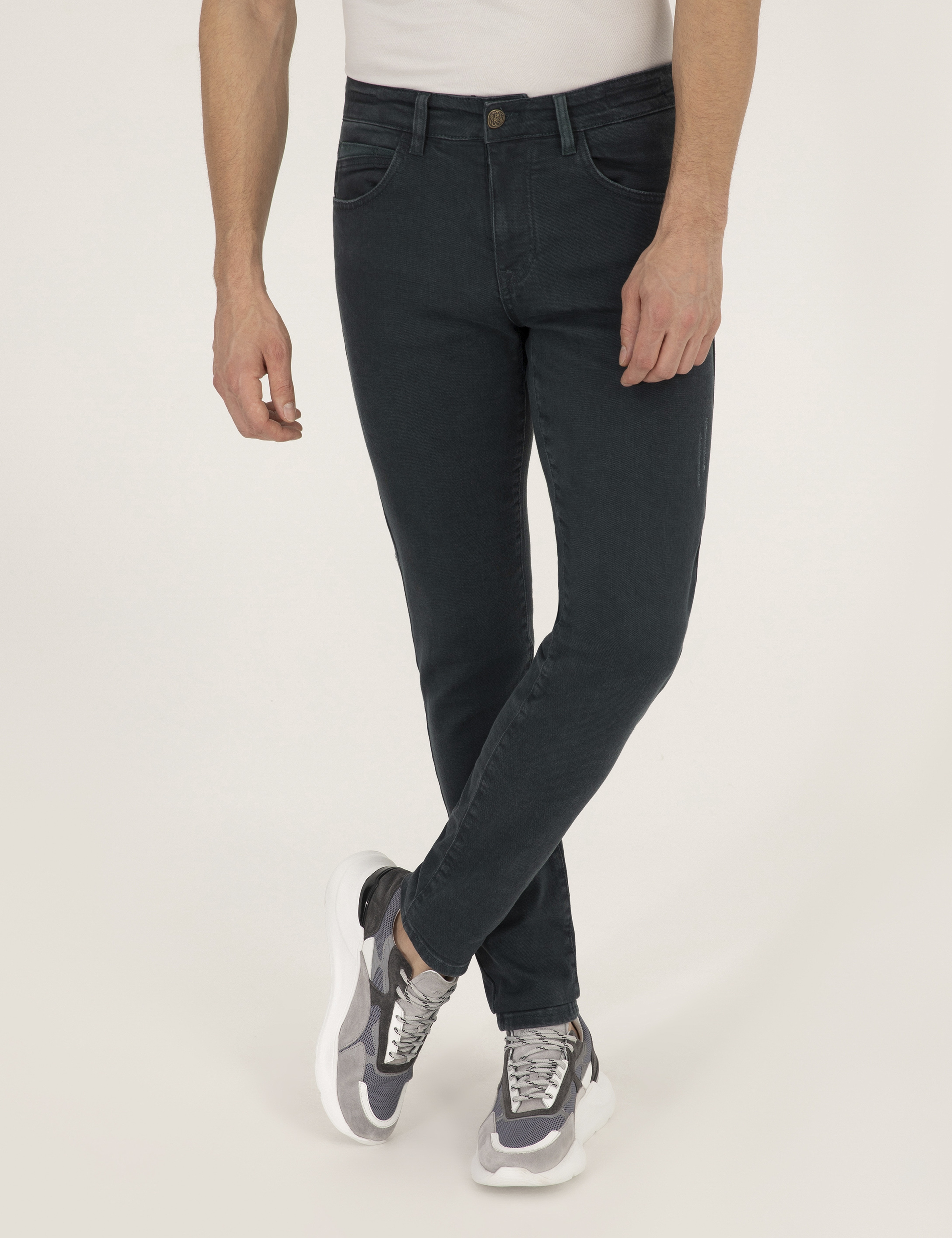 Koyu Yeşil Slim Fit Jean Pantolon - Image 2