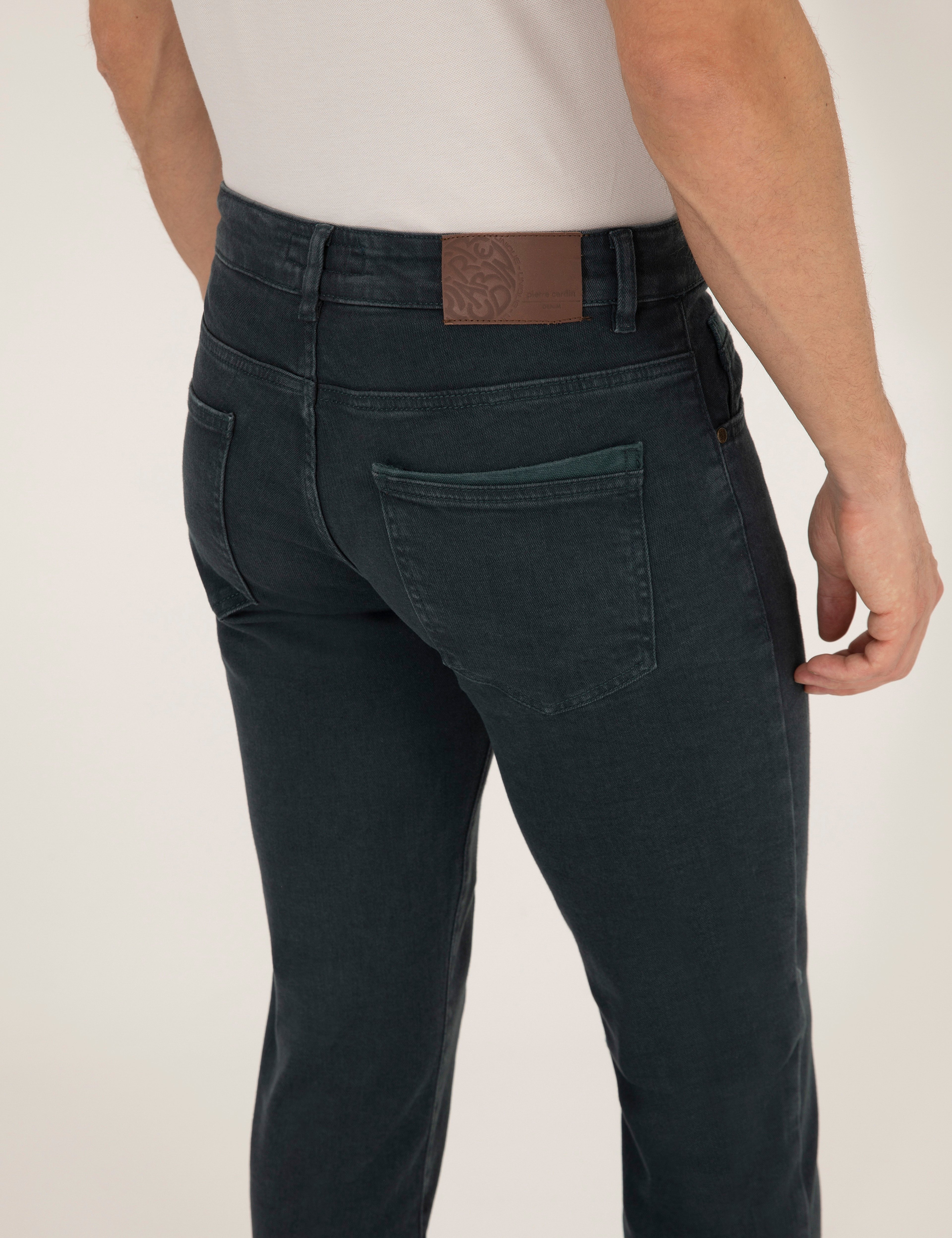 Koyu Yeşil Slim Fit Jean Pantolon - Image 7
