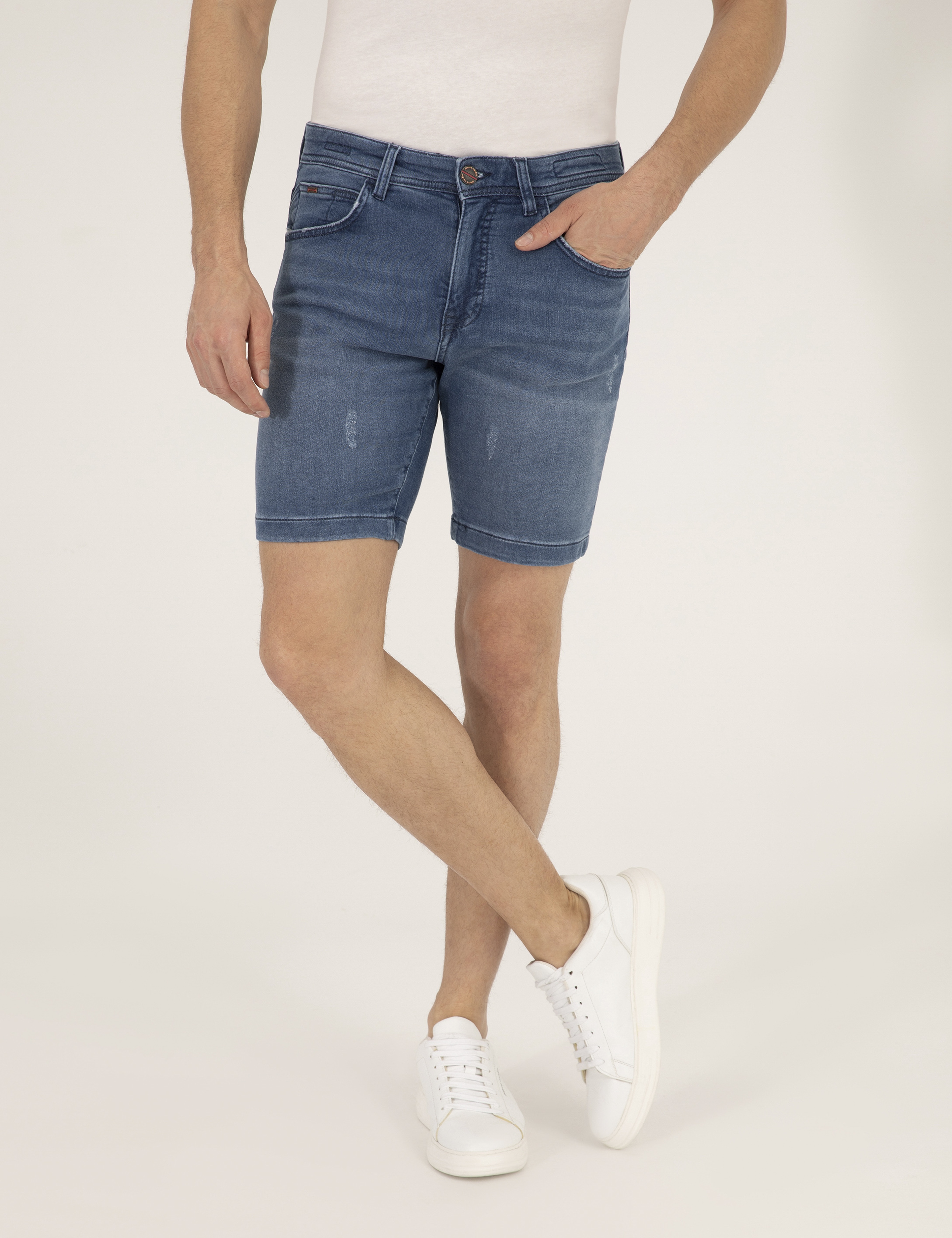 Saks Slim Fit Jean Şort - Image 2