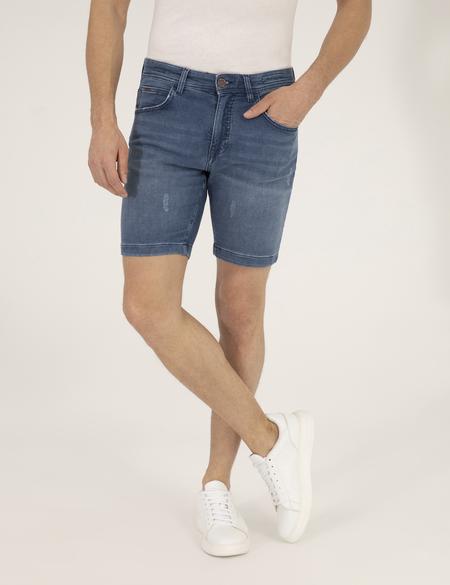 Saks Slim Fit Jean Şort - 50267835010