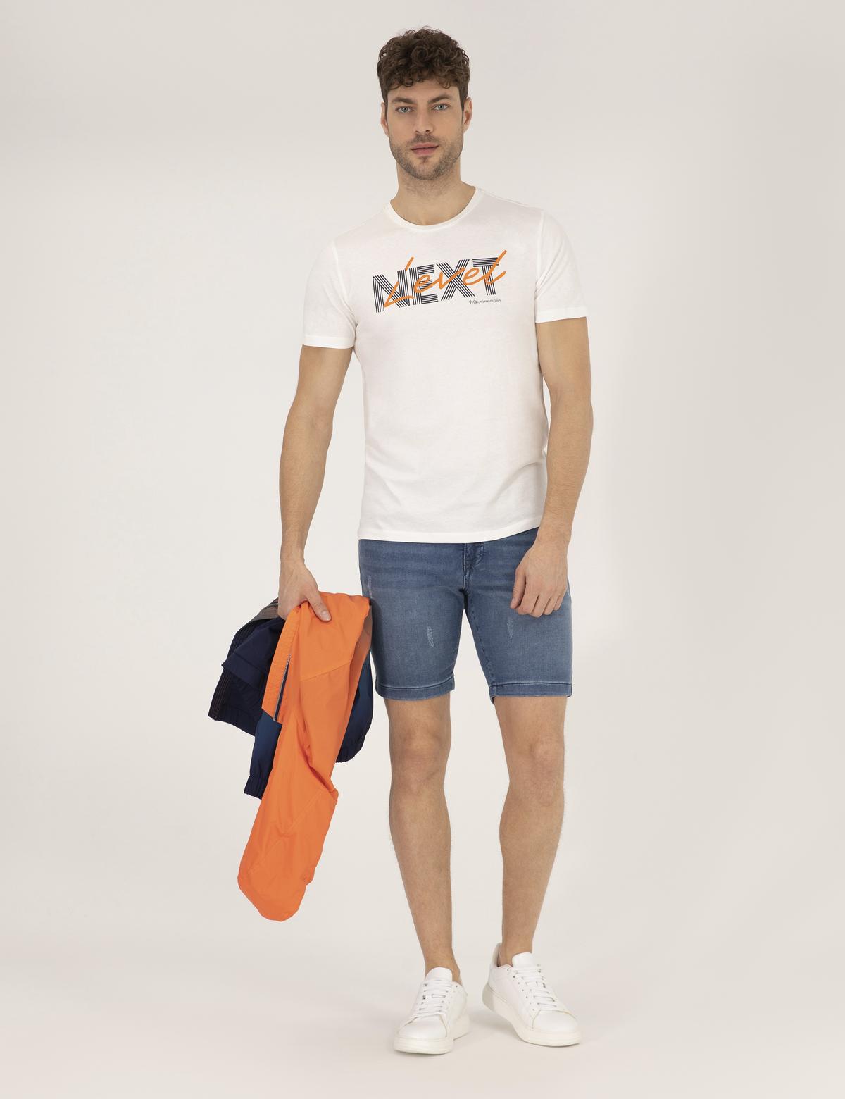 Saks Slim Fit Jean Şort - 50267835010