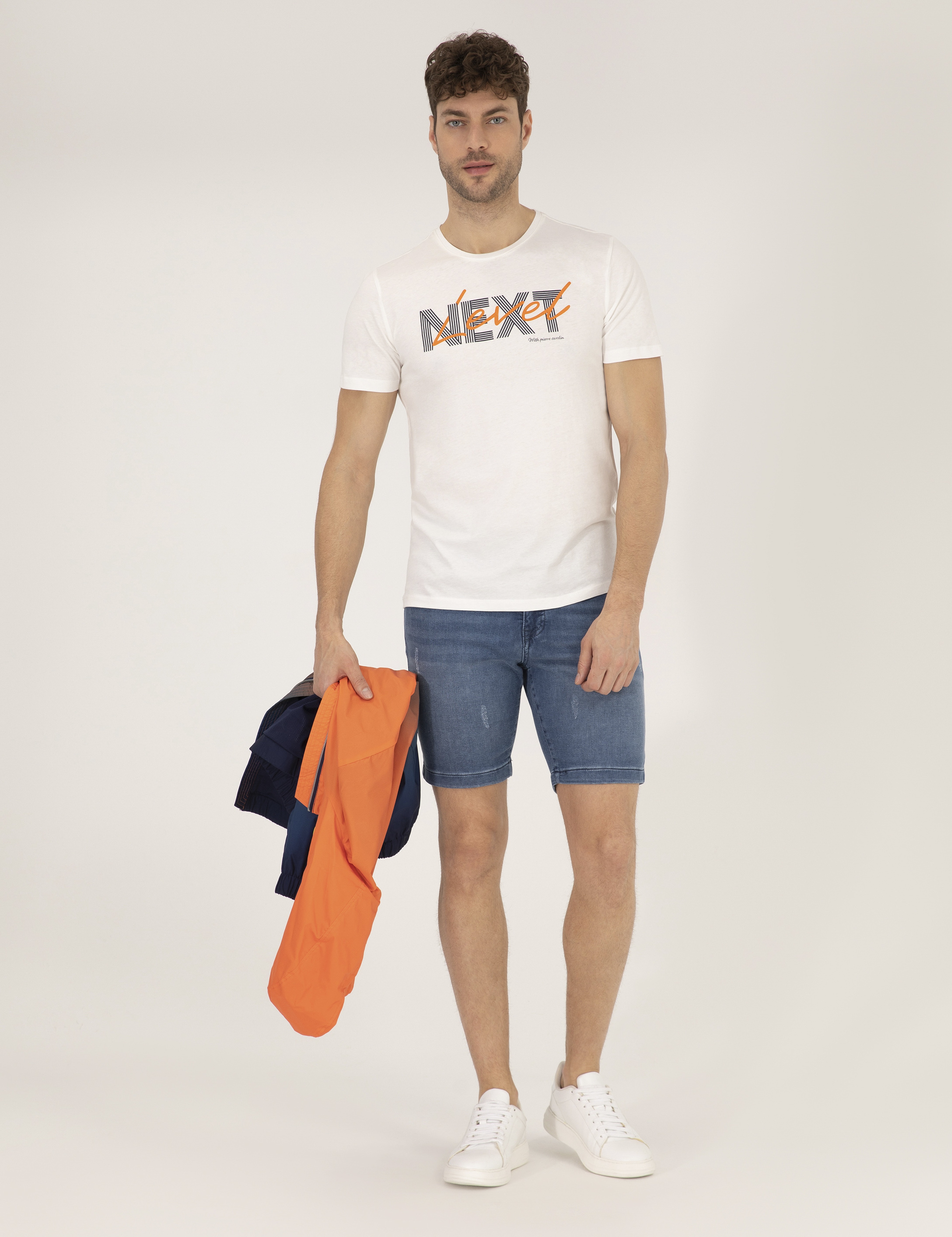 Saks Slim Fit Jean Şort - Image 3