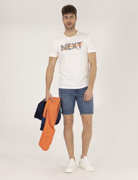 Saks Slim Fit Jean Şort - 50267835010