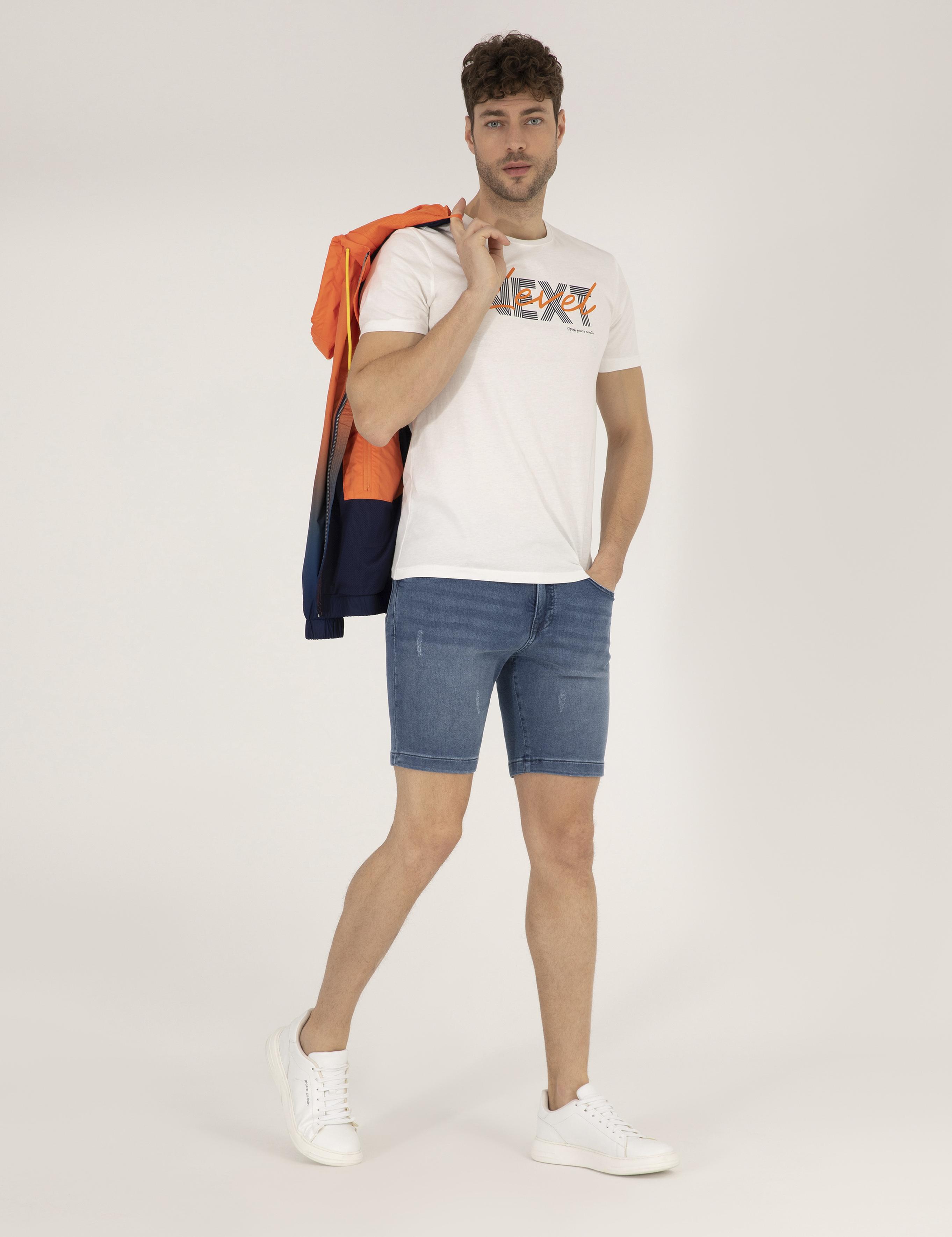 Saks Slim Fit Jean Şort