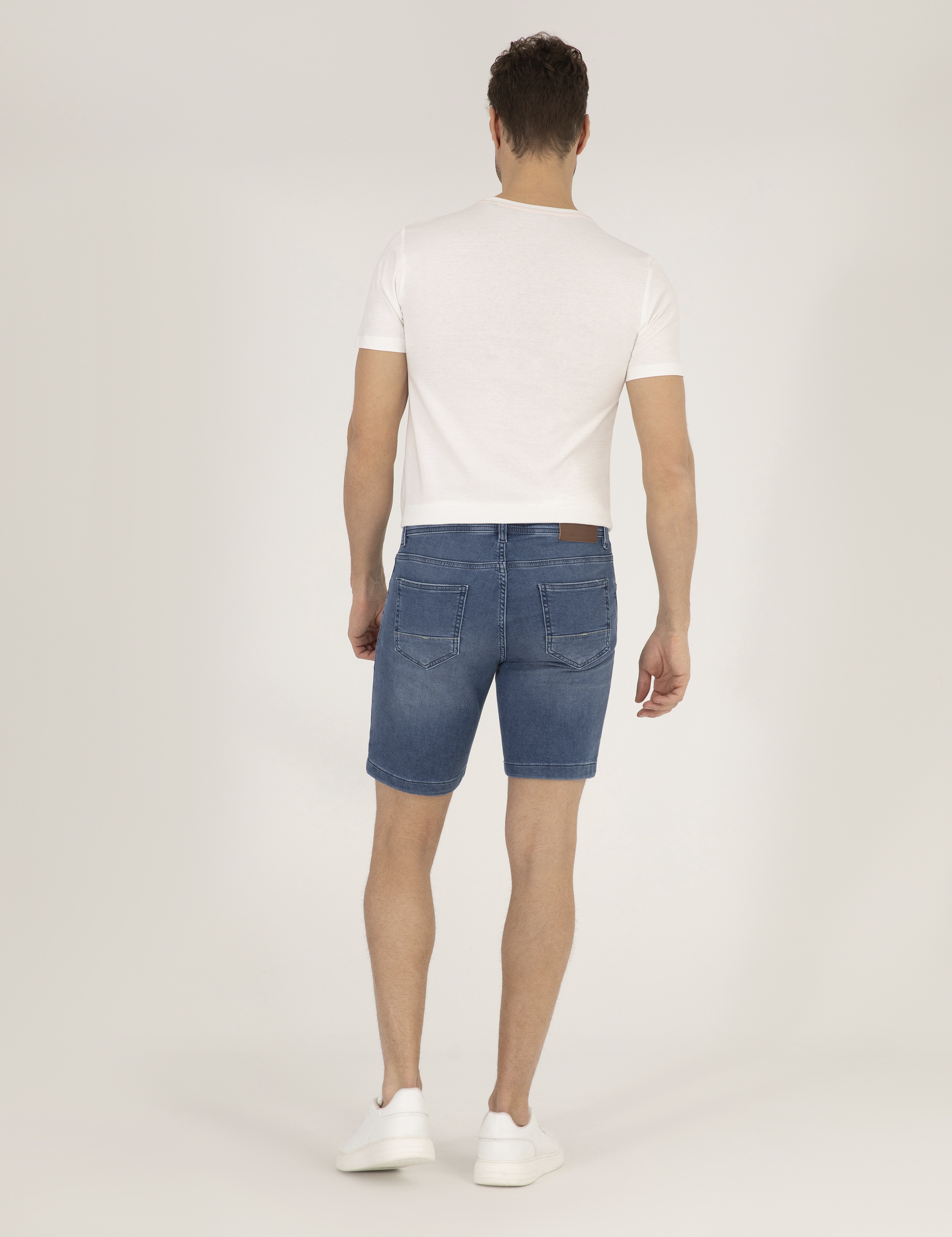 Saks Slim Fit Jean Şort - Image 4