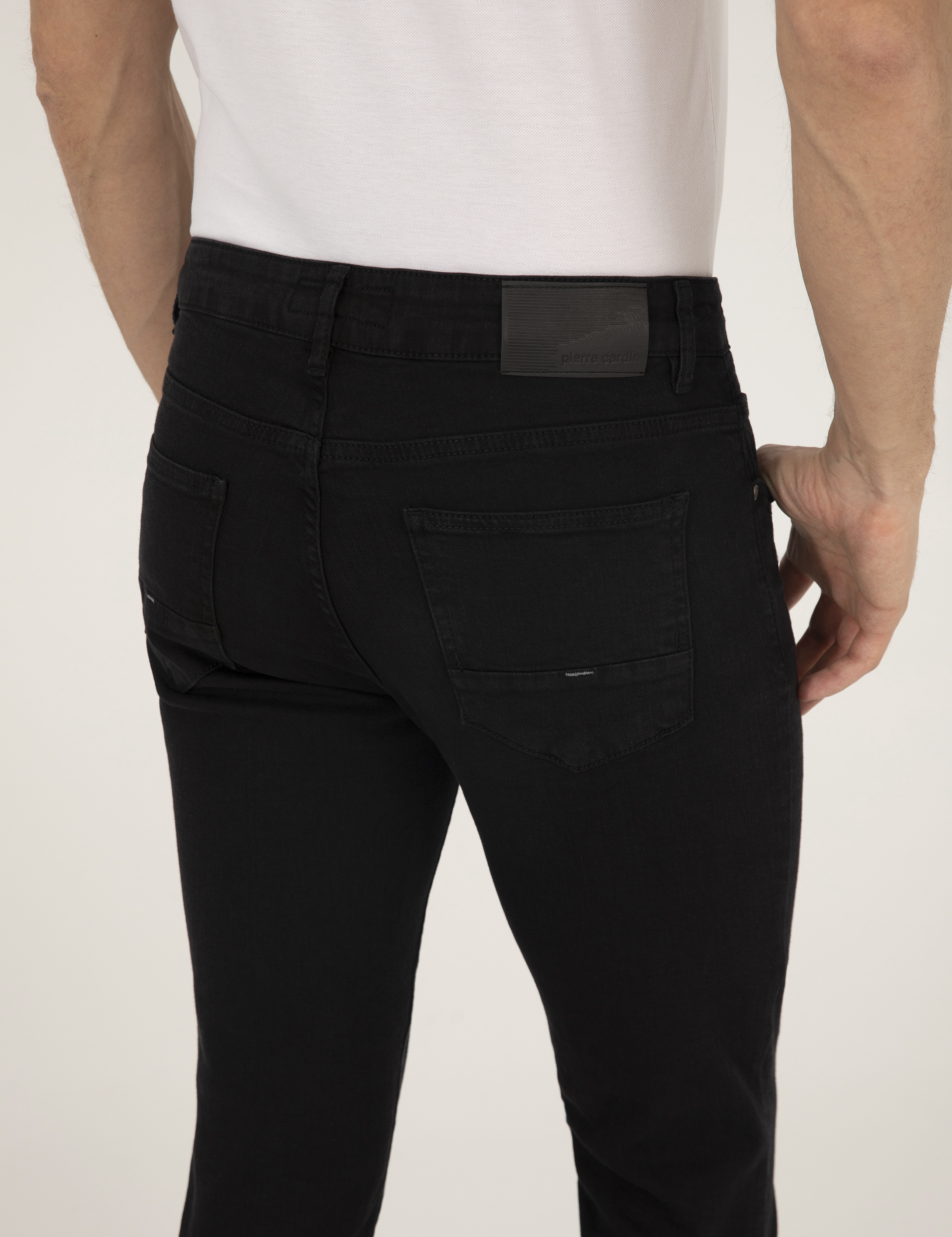 Siyah Slim Fit Jean Pantolon - Image 7