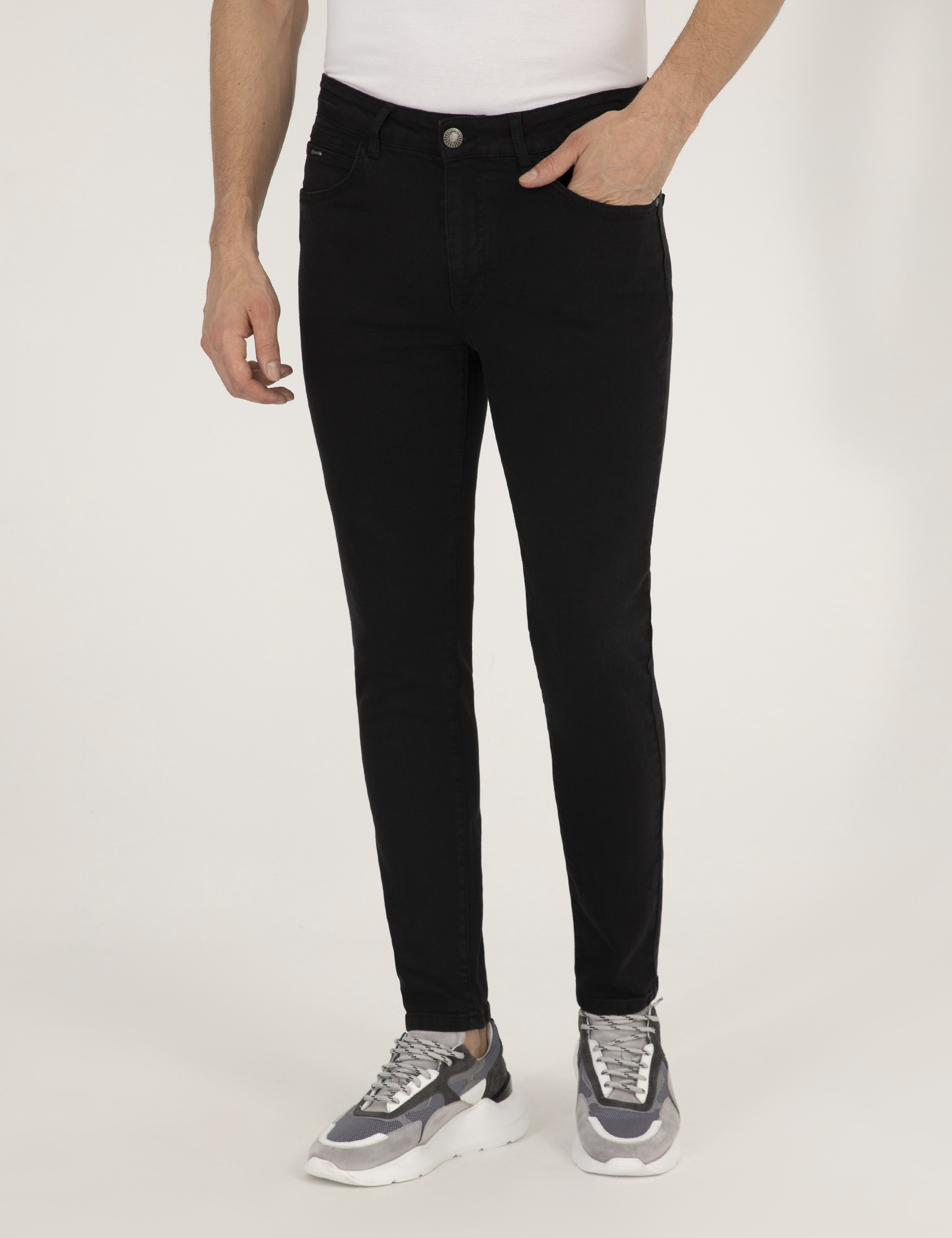 Siyah Slim Fit Jean Pantolon